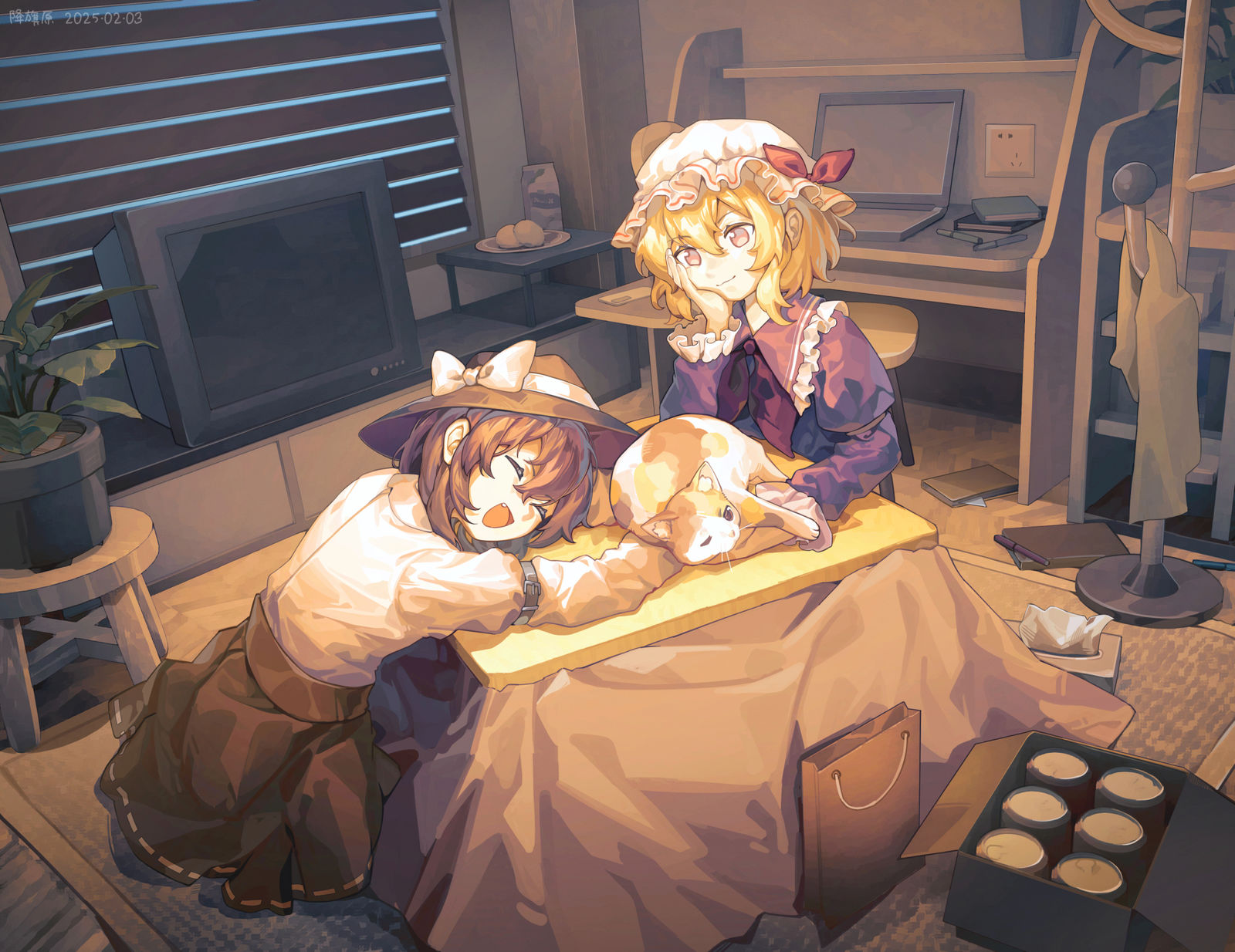 于猫腹之下再次交叠的指尖