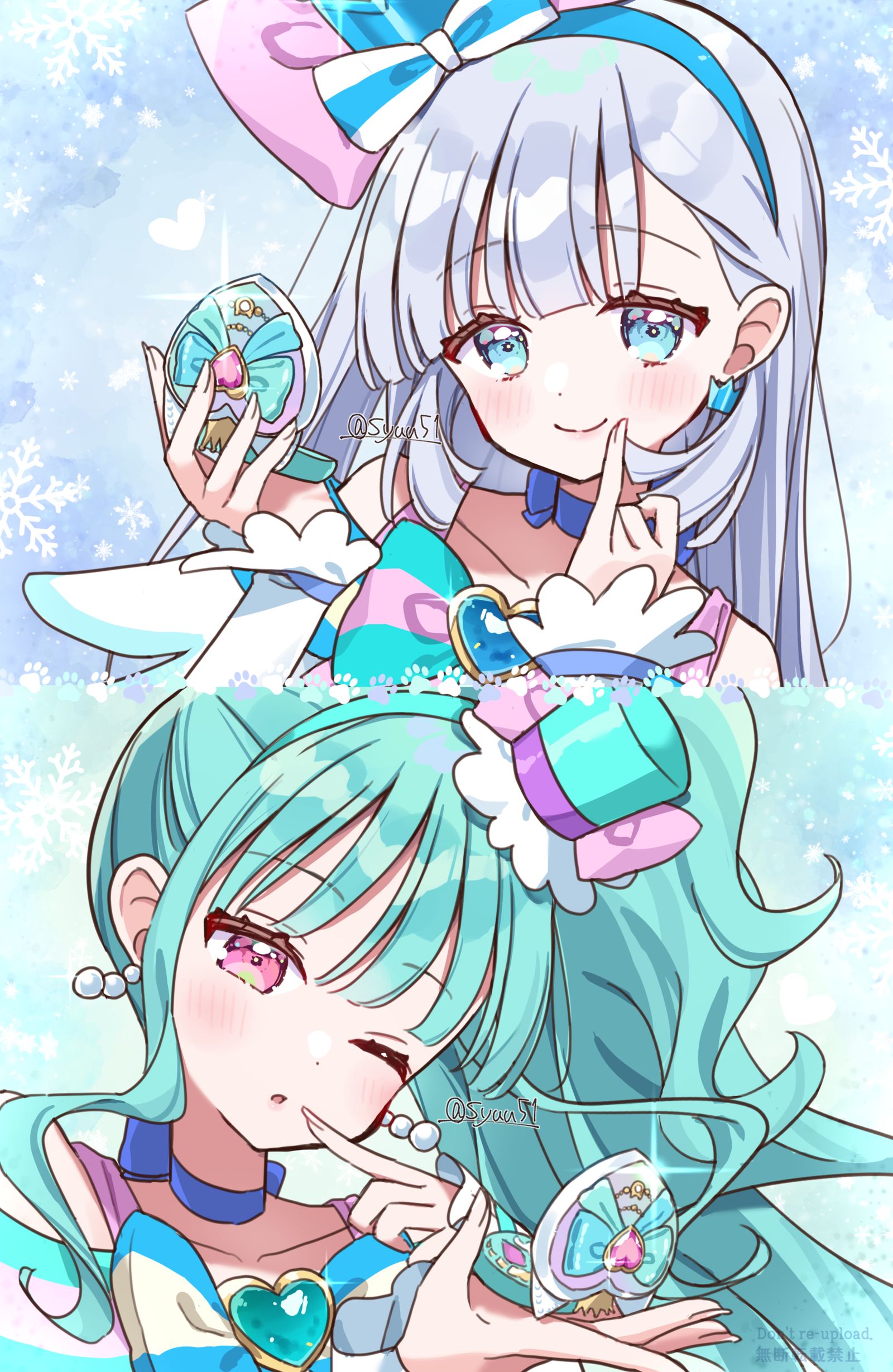 リップはキュートに！插画图片壁纸