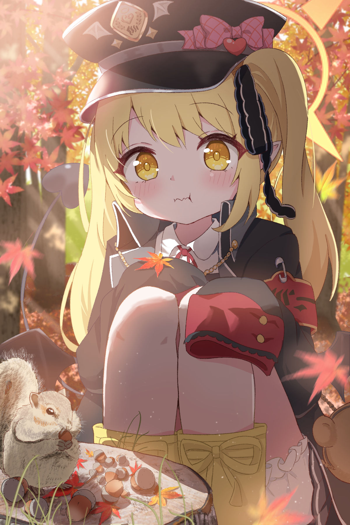 リスの真似ー！插画图片壁纸