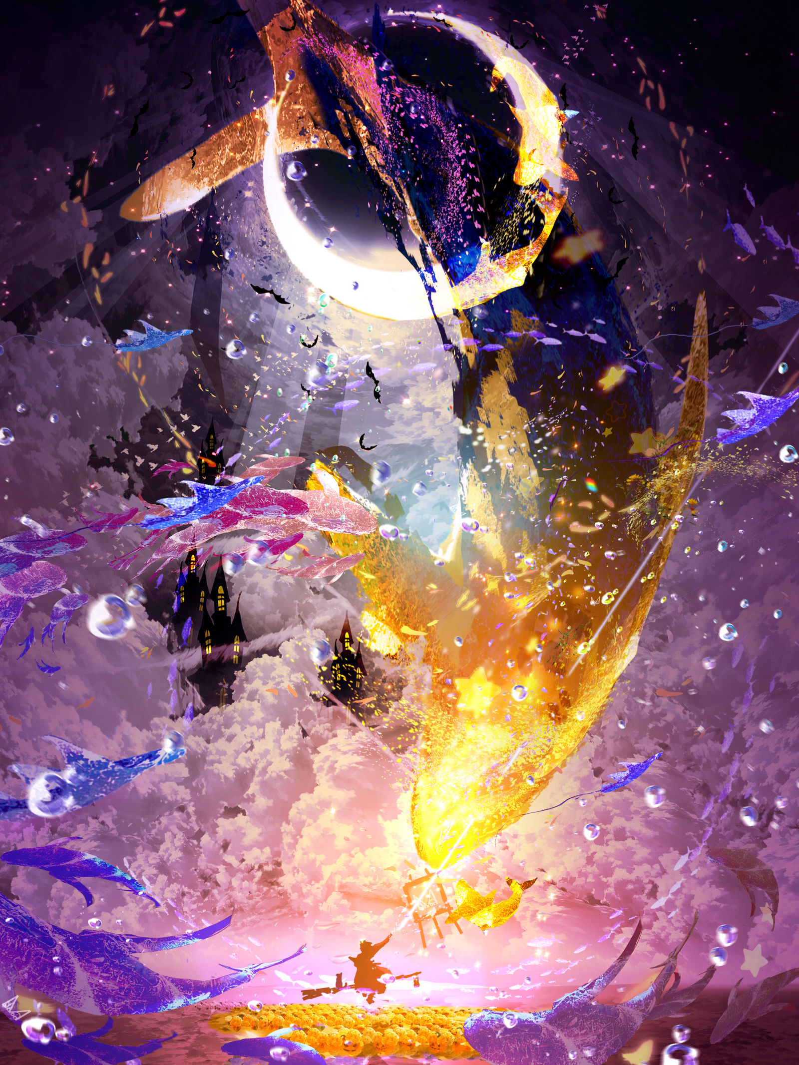 ハロウィン城-pixivHalloweenEffect万圣节