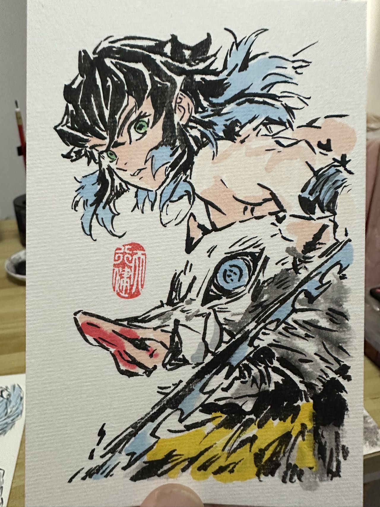 手绘伊之助头像同人高清图