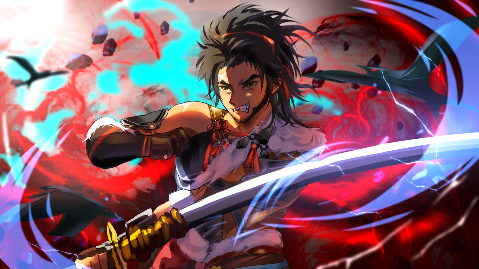 来个硬汉插画图片壁纸