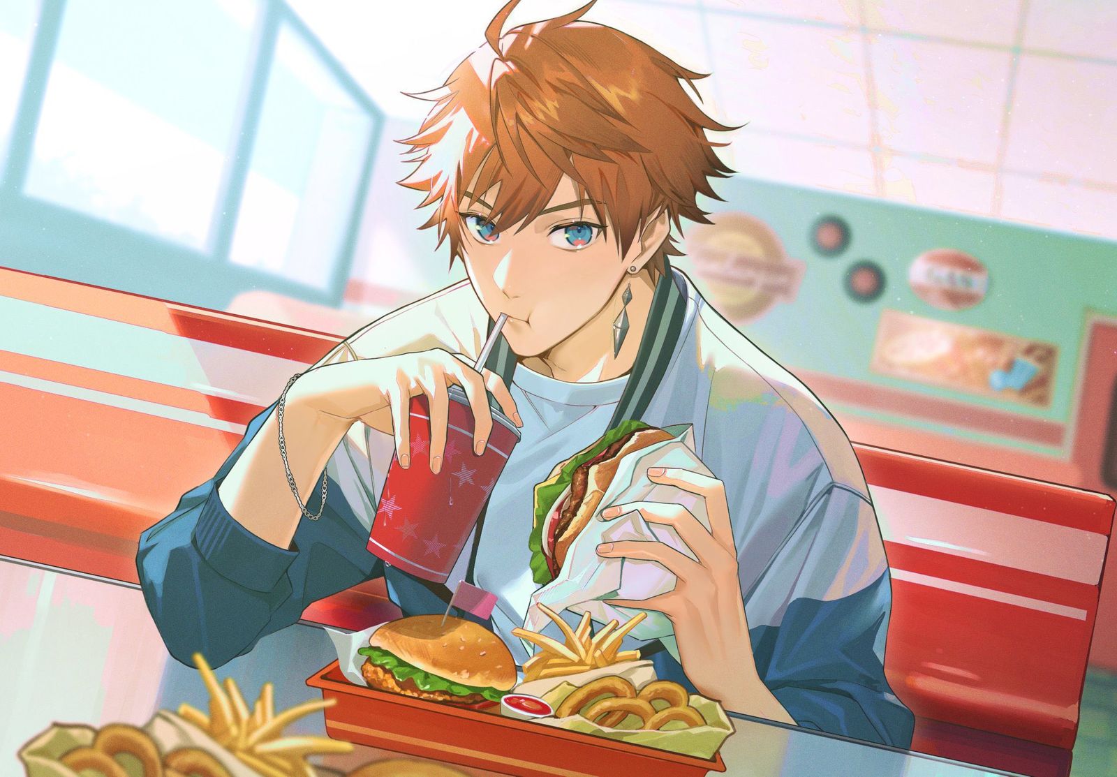 ランチ插画图片壁纸