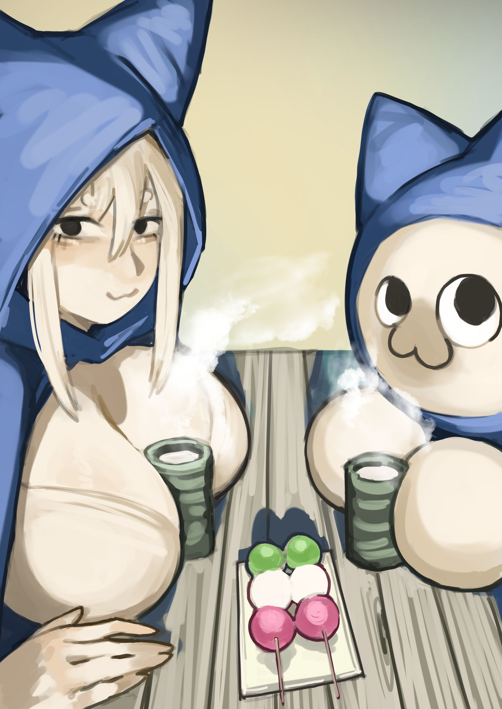 真假呆猫，偶遇吃团子的呆猫，拼尽全力无法分辨头像同人高清图