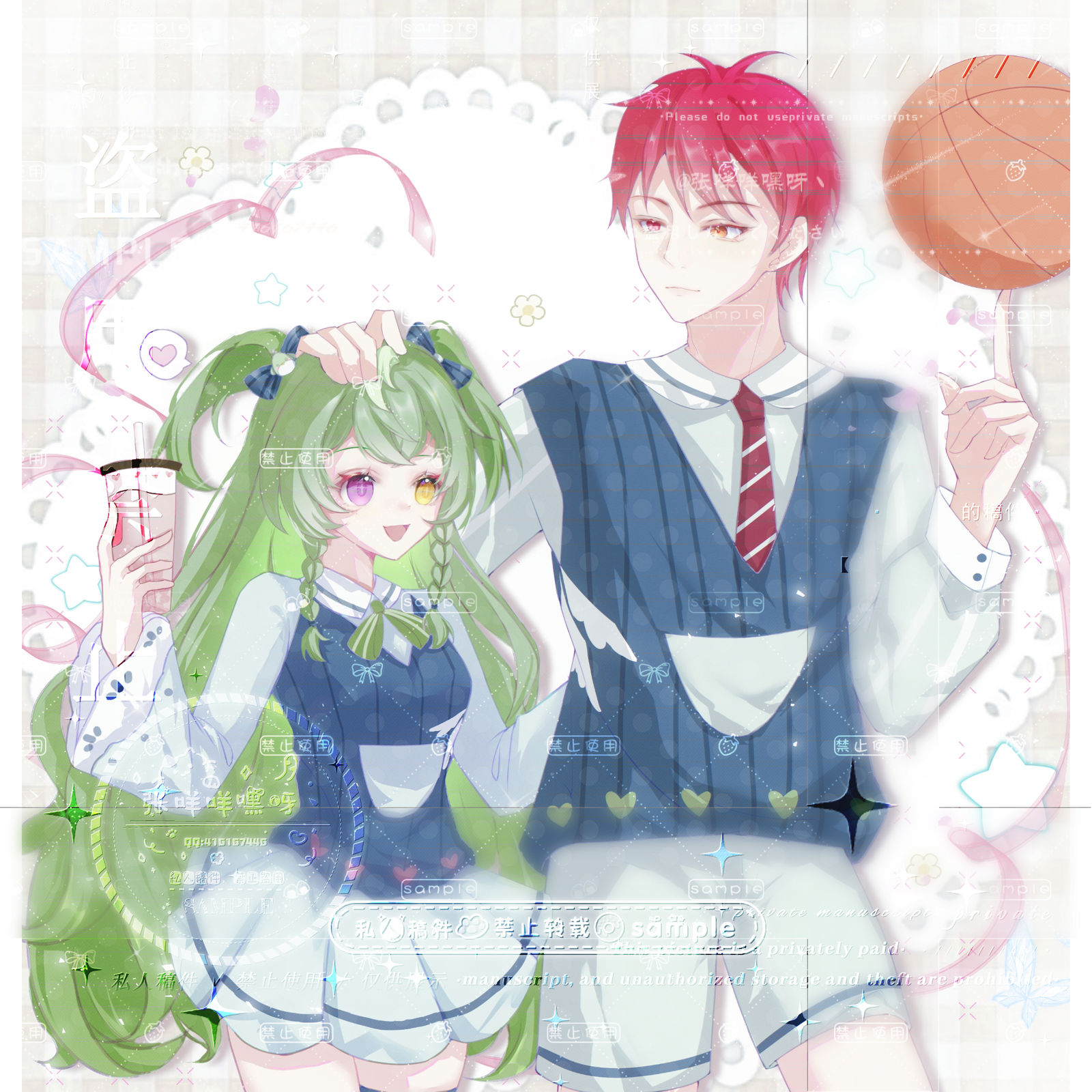 双人还是好难画诶QAQ插画图片壁纸