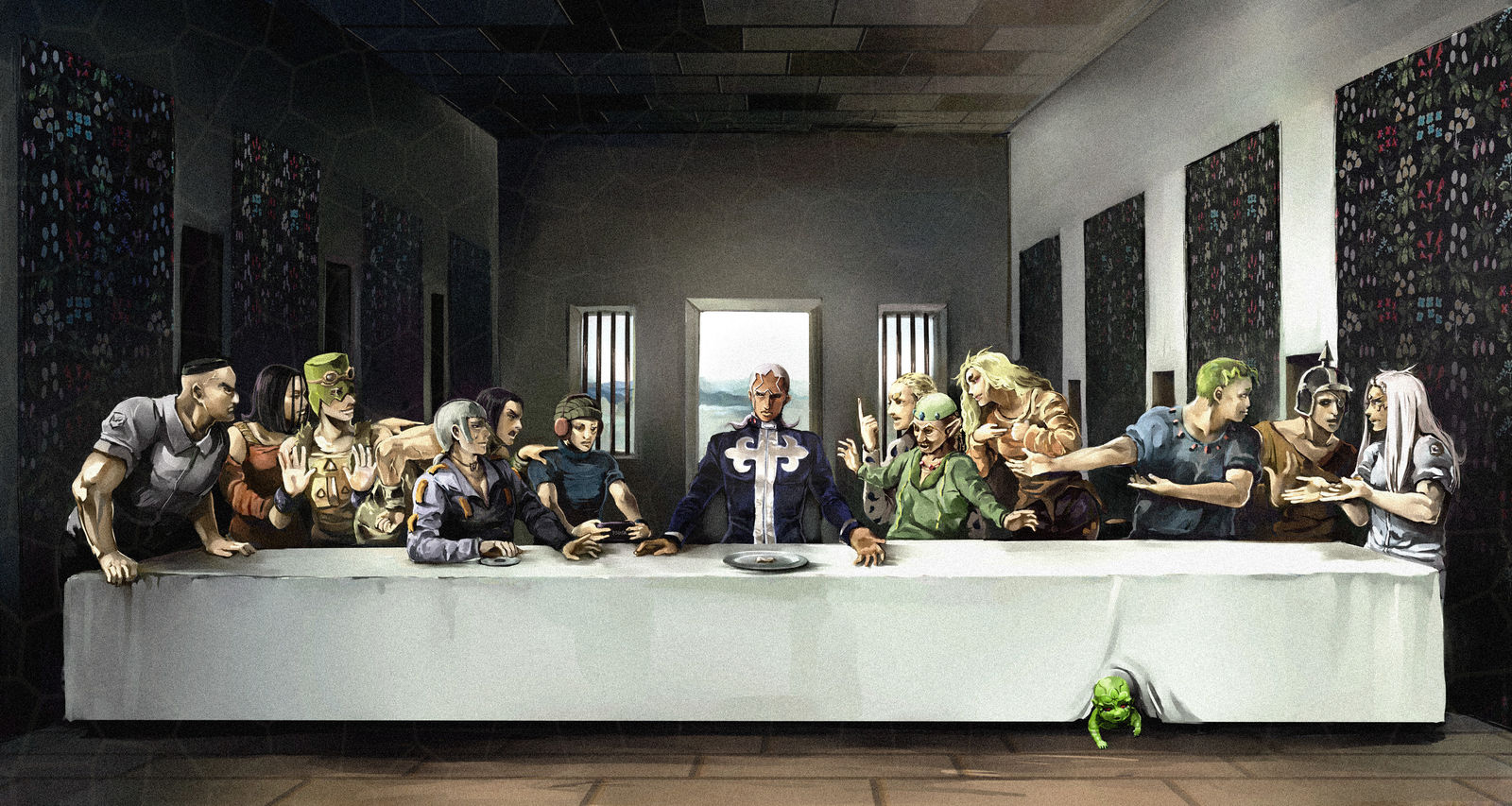 【ジョジョ6部】悪役達の晩餐头像同人高清图