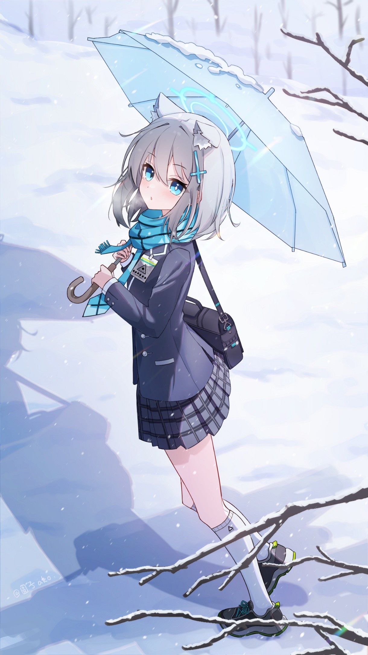 雪中白子-碧蓝档案白子