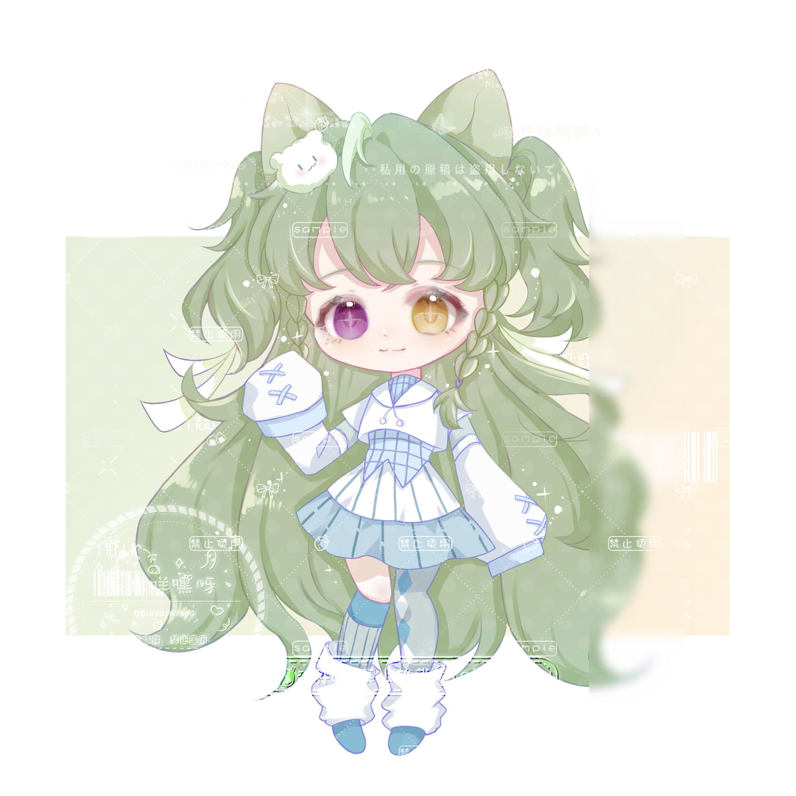 我也不想画呀，可是她太可爱了插画图片壁纸