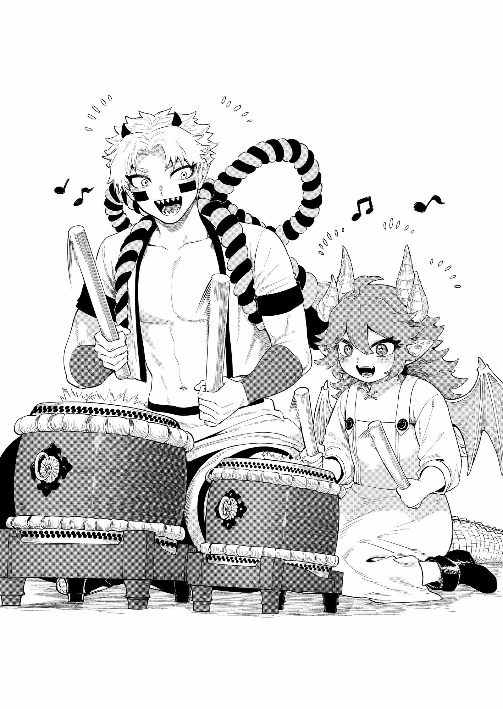 雷人とポポル插画图片壁纸