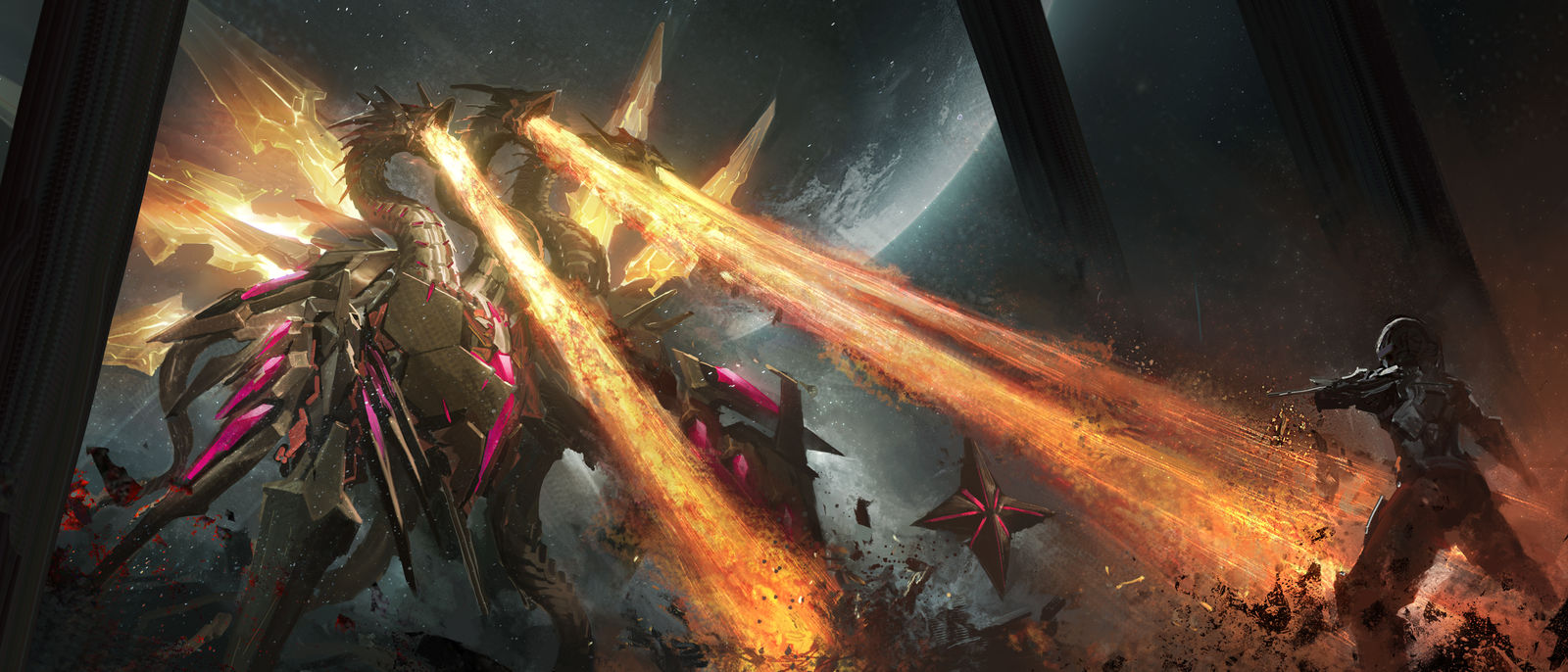 【板绘】“游戏王”·超银河眼时空龙 缠绕于吾之灵魂的粒子呦