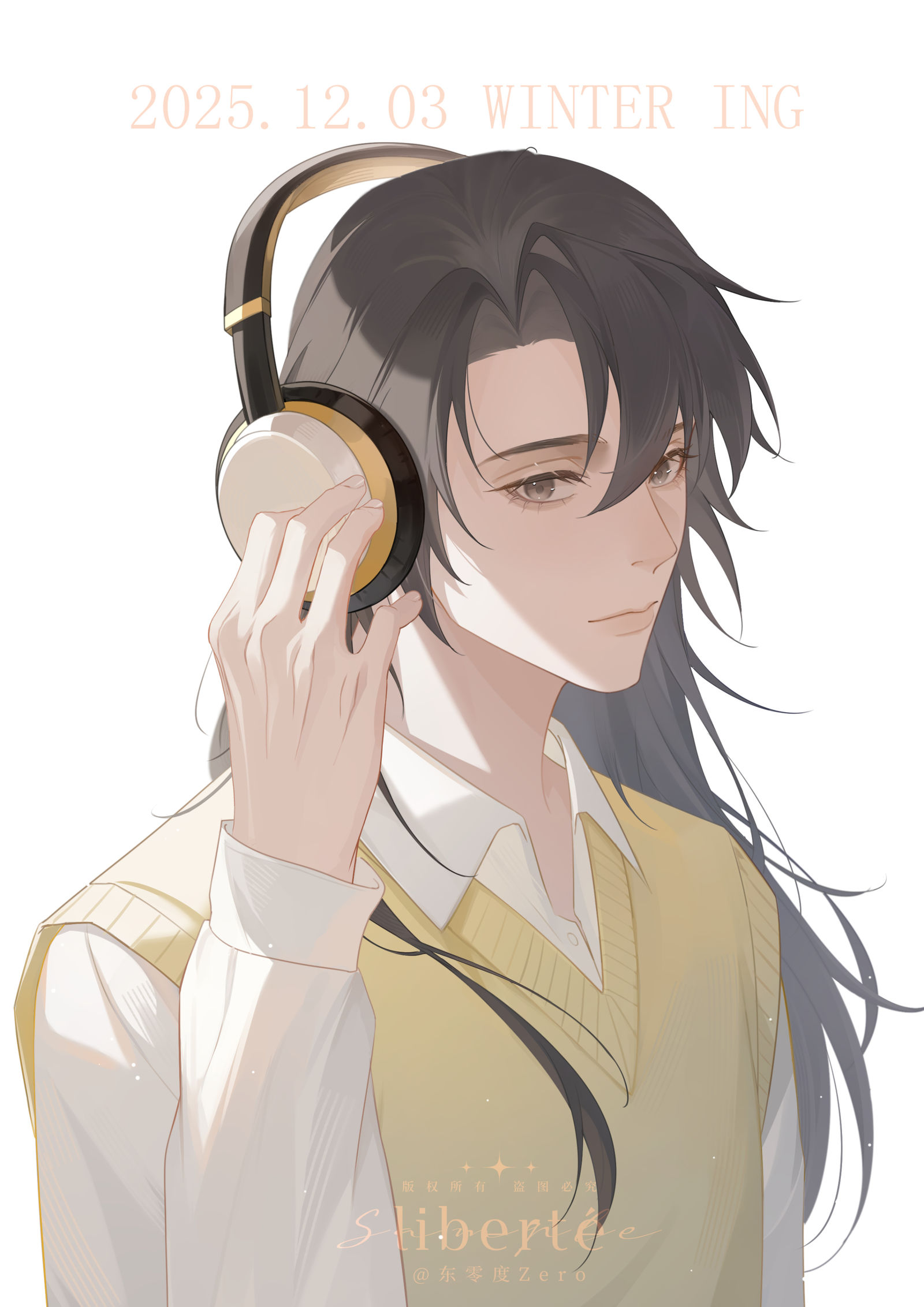 听音乐放松下插画图片壁纸