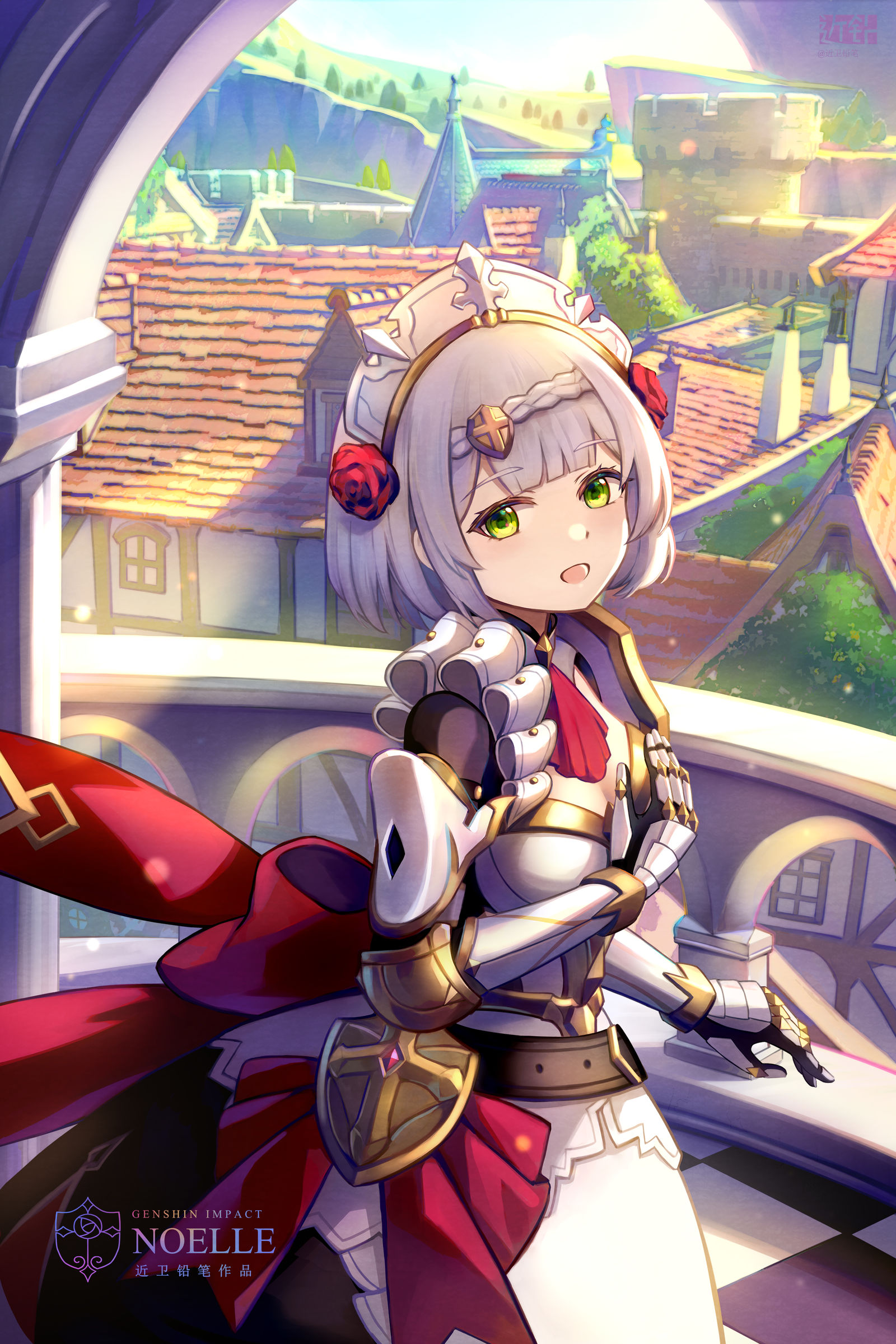 诺艾尔 蒙德城背景头像同人高清图