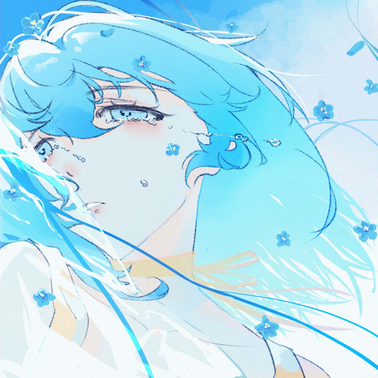 蓝头像同人高清图