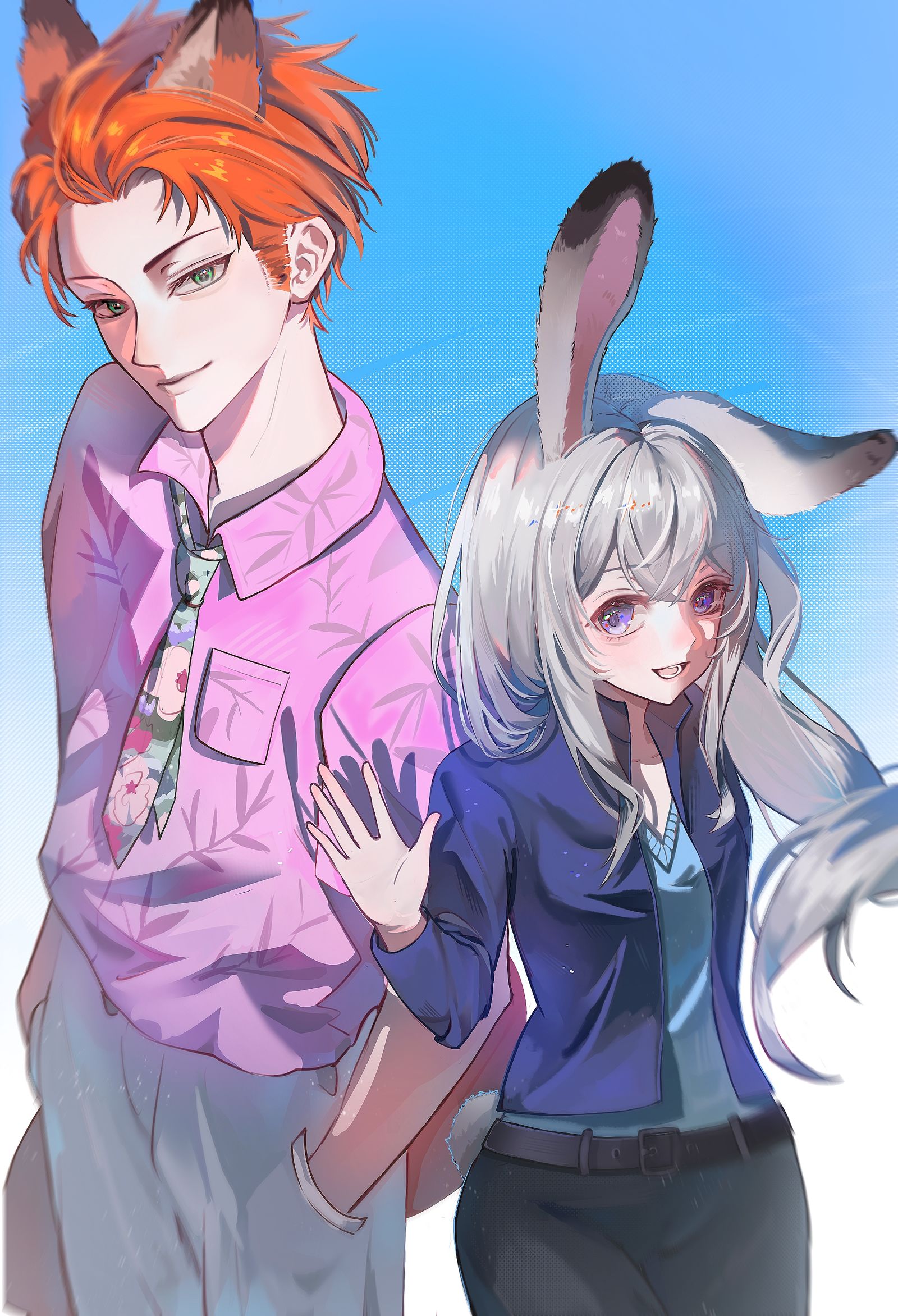 疯狂动物城朱迪尼克插画图片壁纸