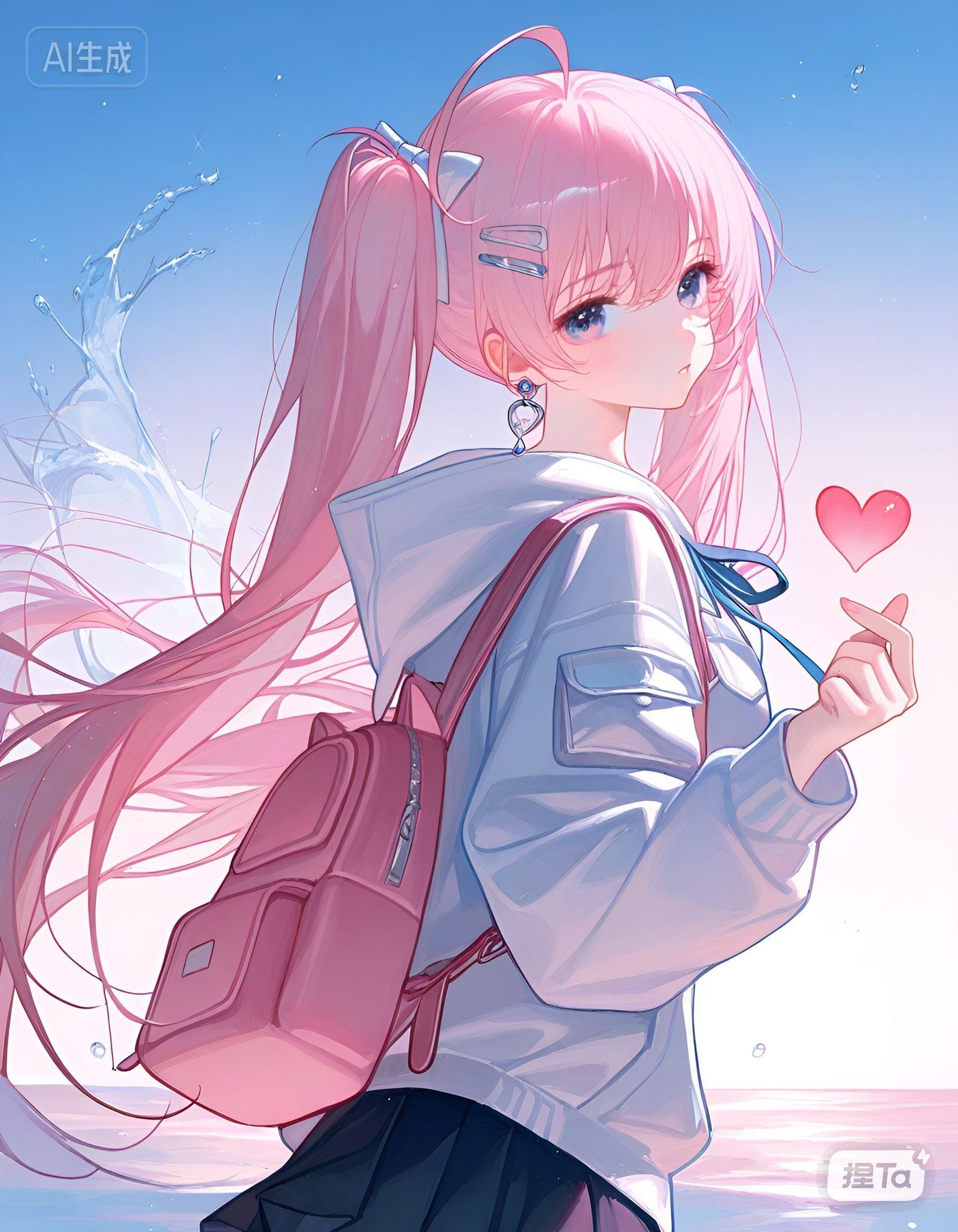 看海少女头像同人高清图