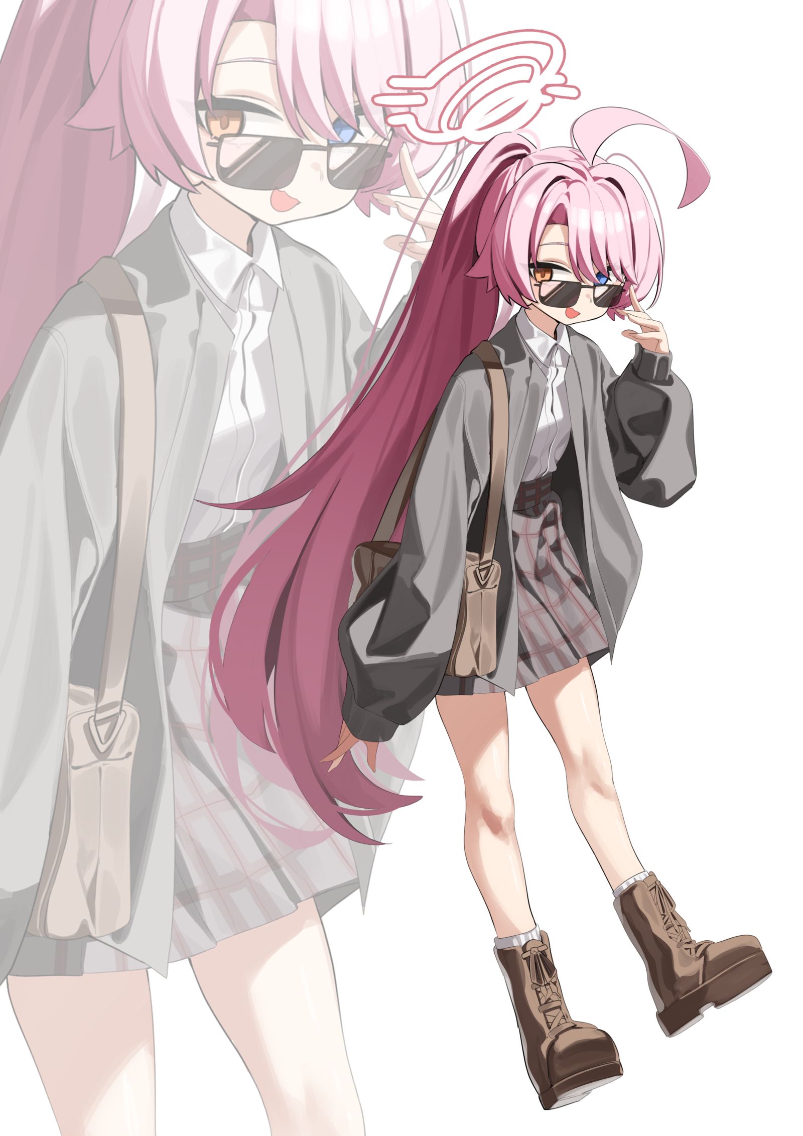 사복 호시노와 히나头像同人高清图