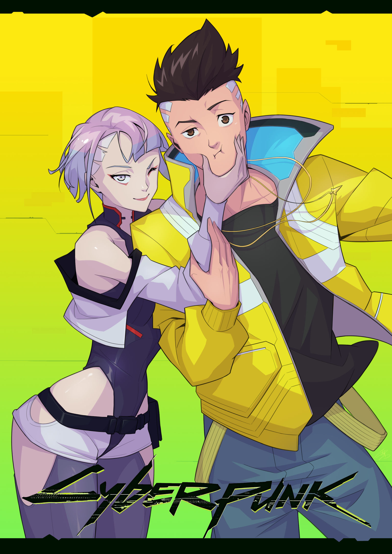 赛博朋克边缘行者头像同人高清图