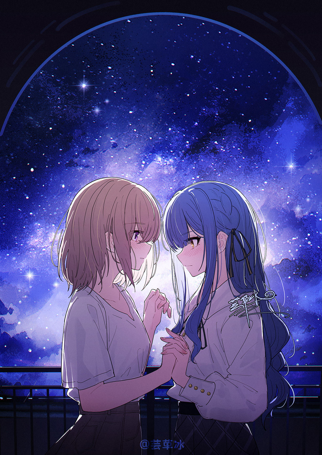 day89 一起去天文馆 插画图片壁纸