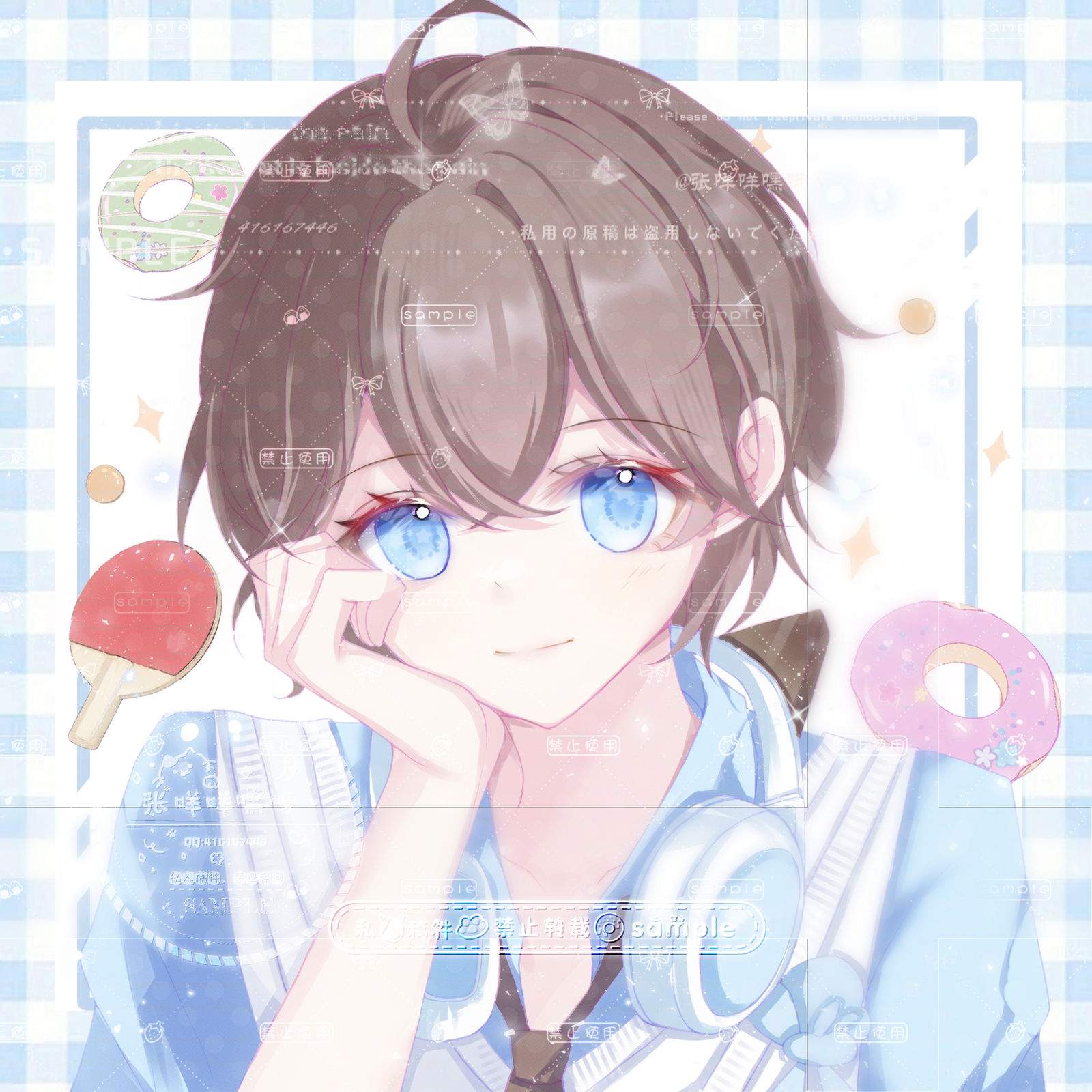 小头像一枚入插画图片壁纸