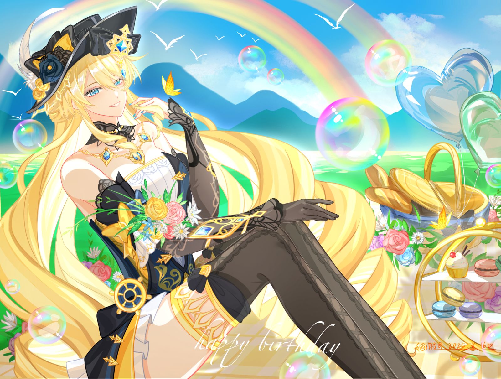 今年画的娜维娅生日贺图头像同人高清图