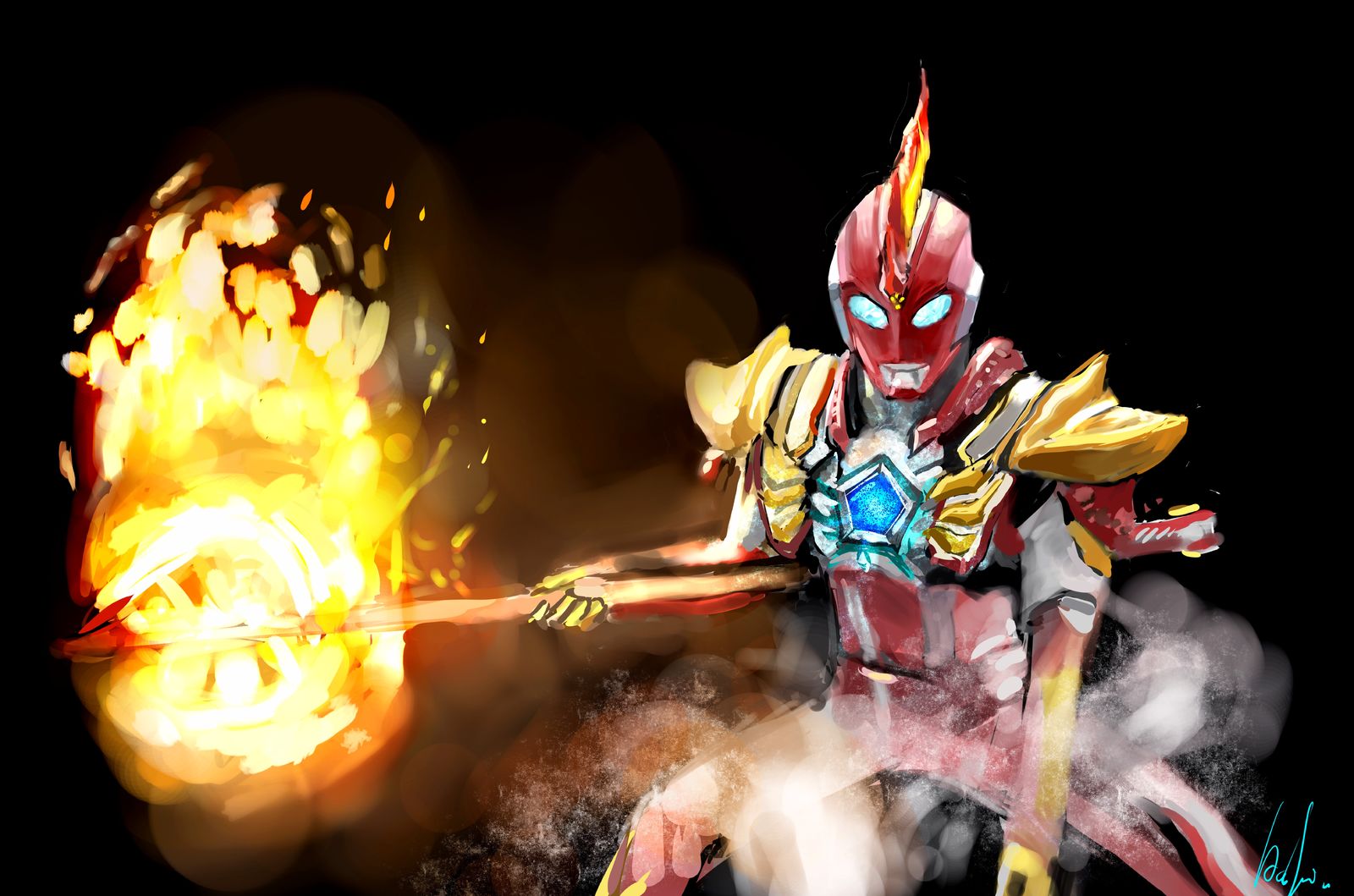 奥美迦奥特曼同人朱雀装甲！头像同人高清图