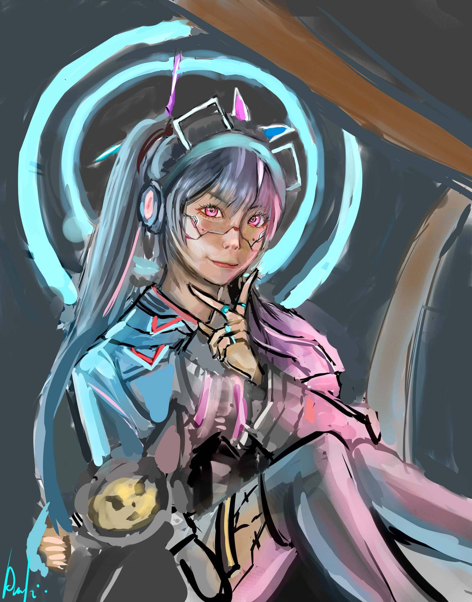 原创赛博朋克女