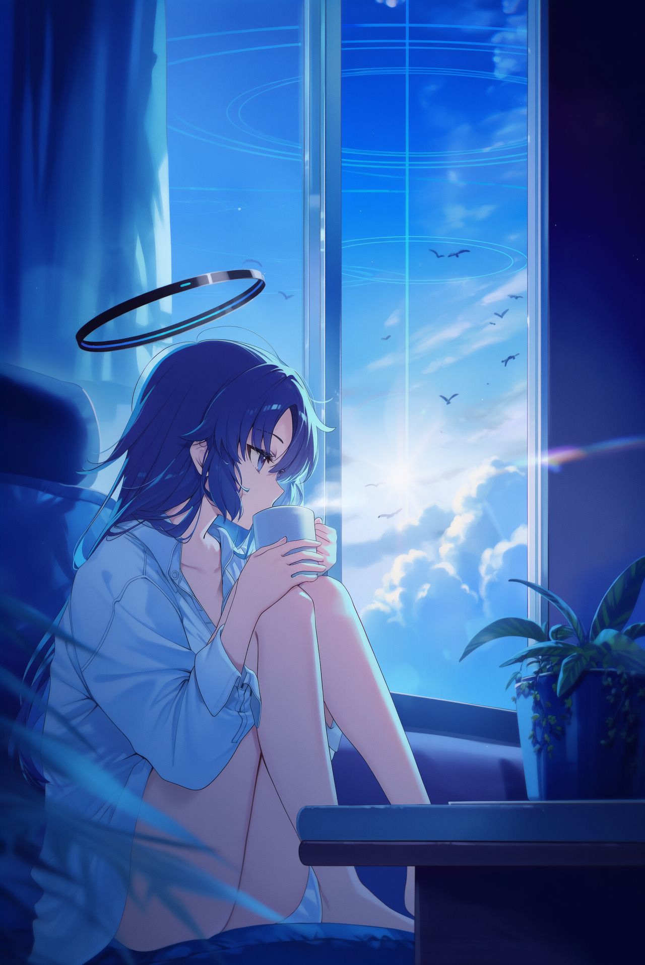 群青插画图片壁纸