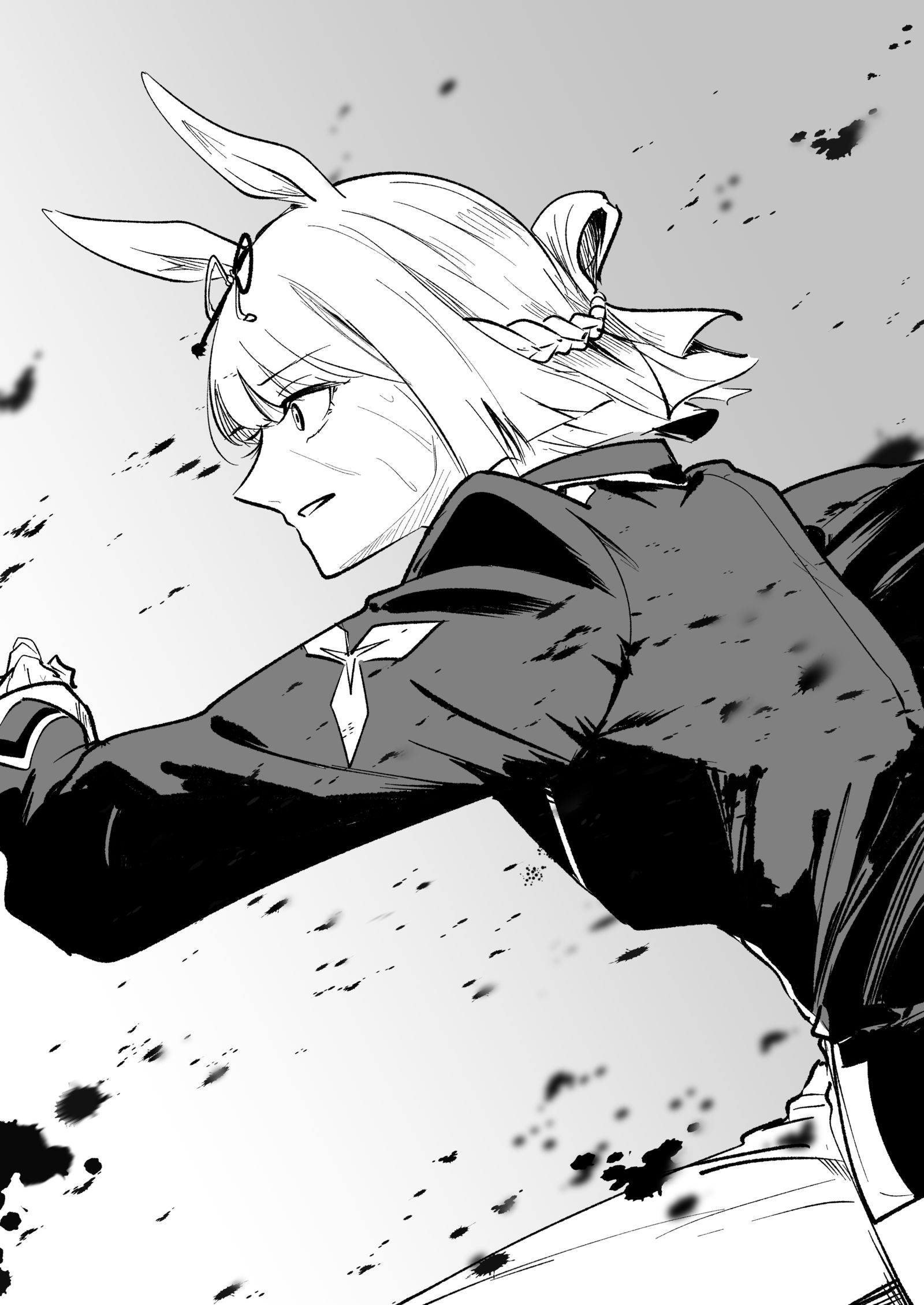 横顔マーチ插画图片壁纸