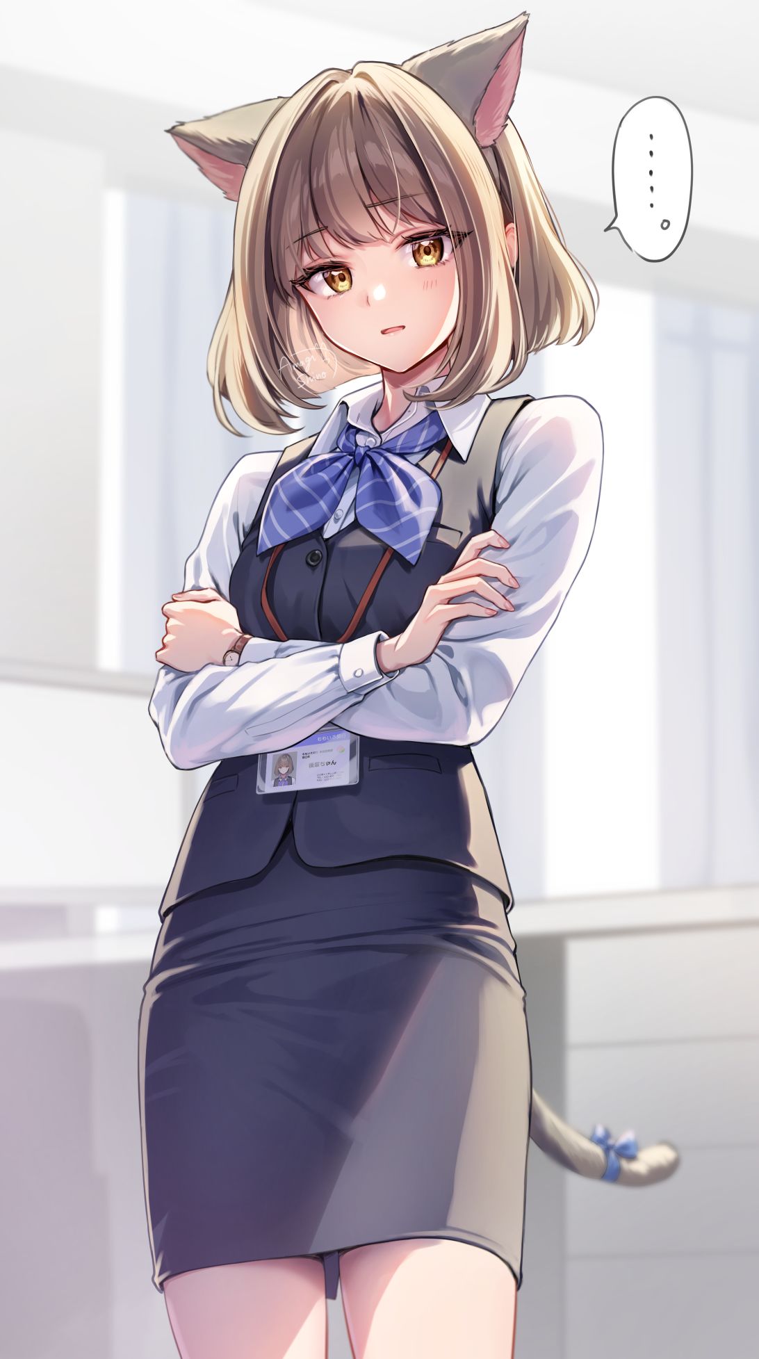 受付ちゃん日誌【50】插画图片壁纸