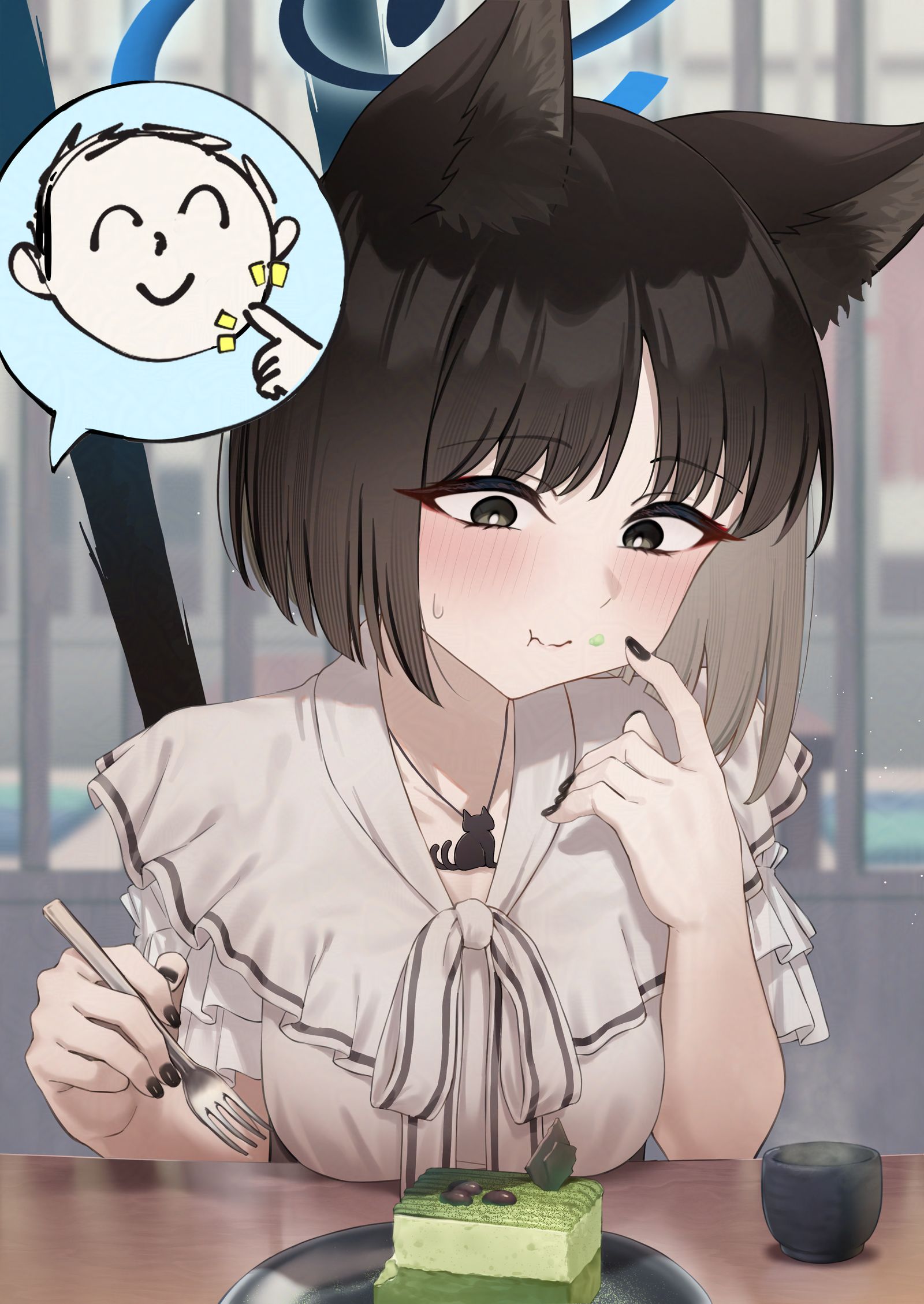 キキョウとデートシリーズその12：クリーム插画图片壁纸