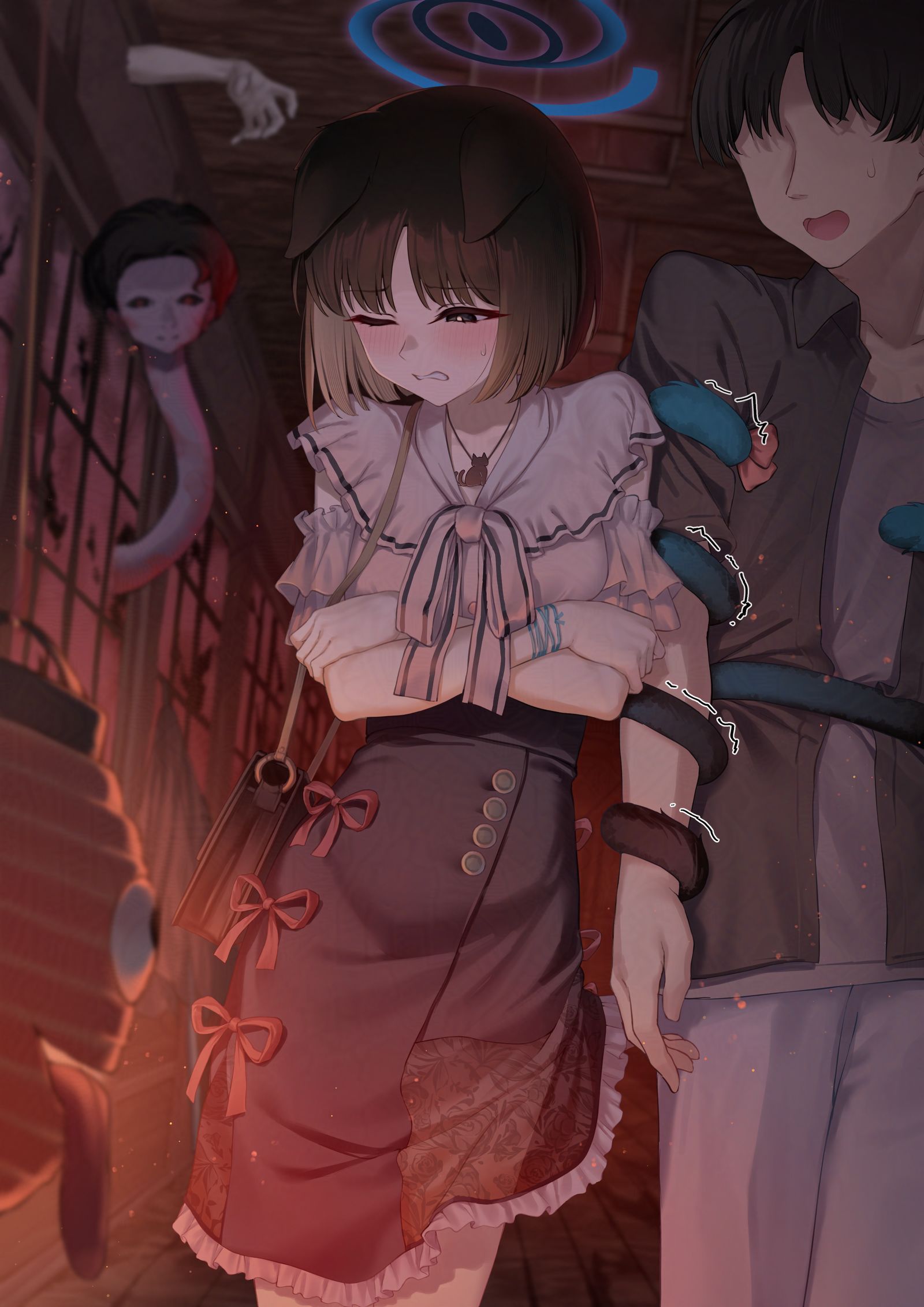 キキョウとデートシリーズその13：お化け屋敷插画图片壁纸