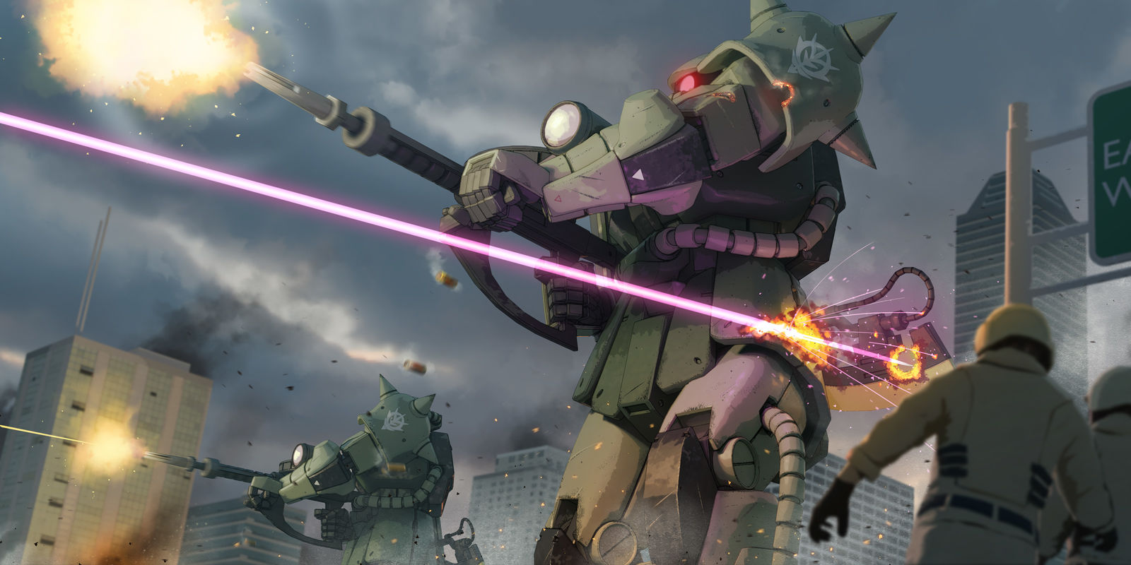 ザクⅡJ型插画图片壁纸