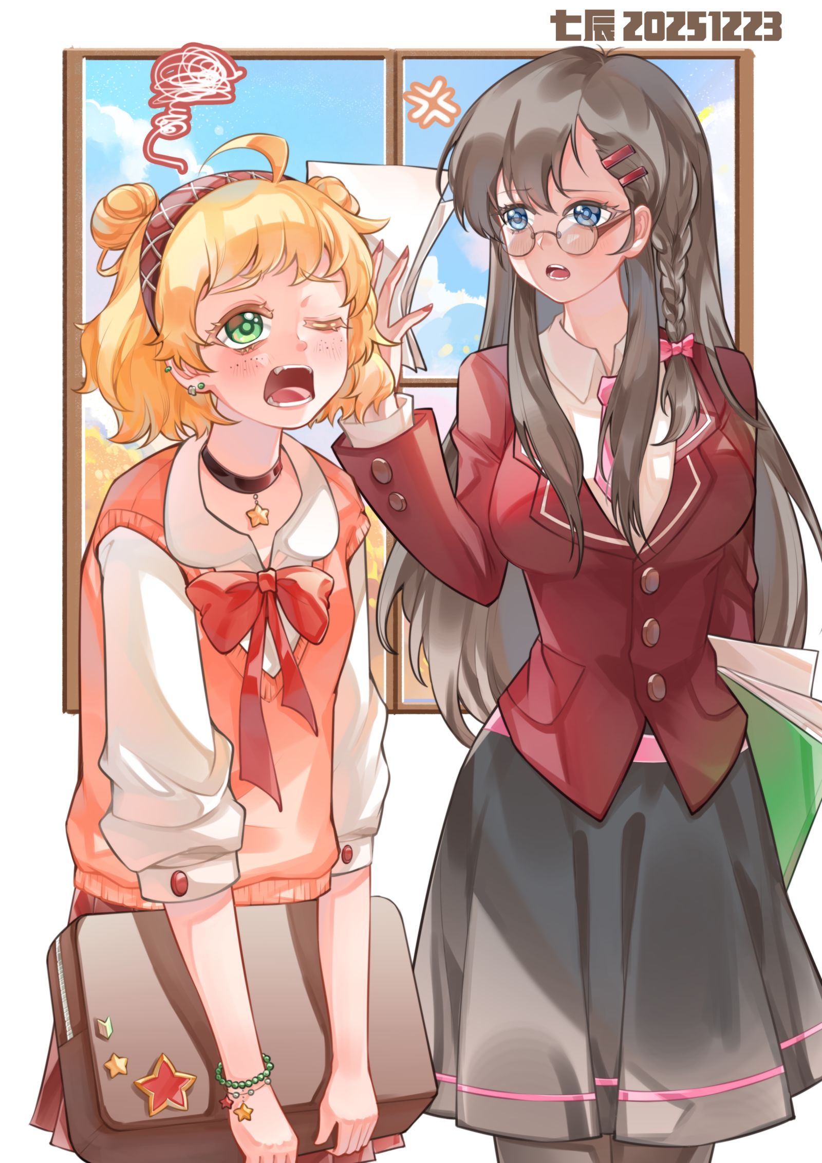 某些片段-原创插画学生时代