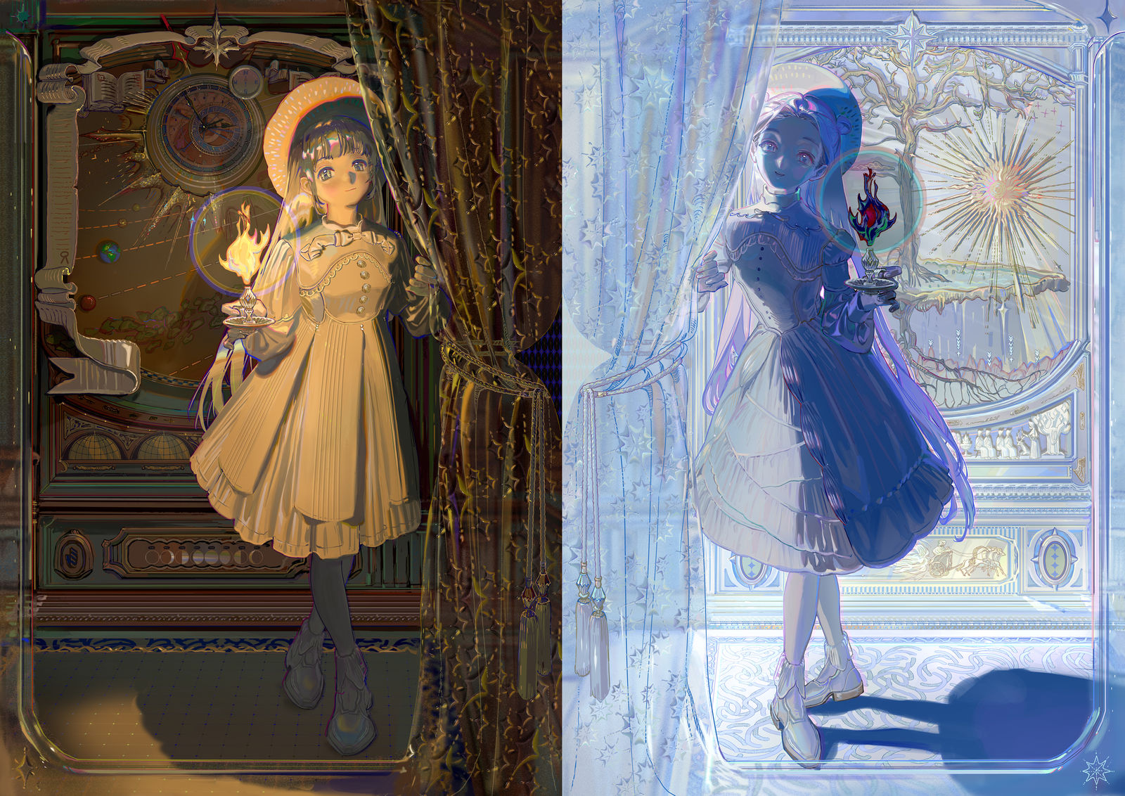 個展『STARRY』work no.9 and no.10插画图片壁纸