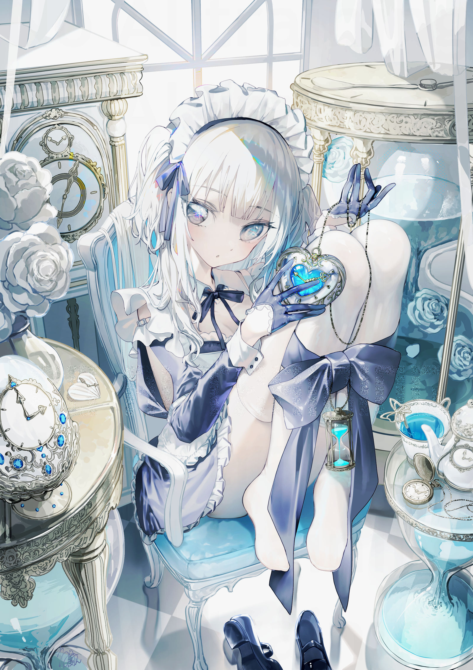 静寂のティータイム插画图片壁纸