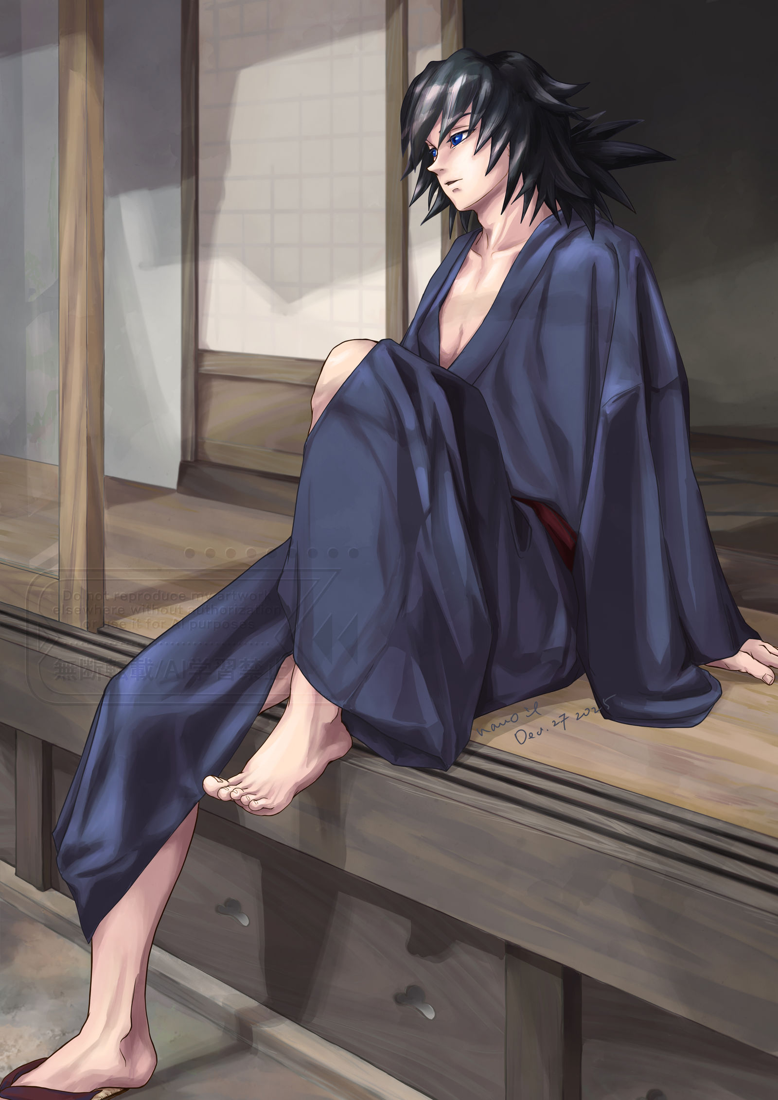 休假中的富冈义勇