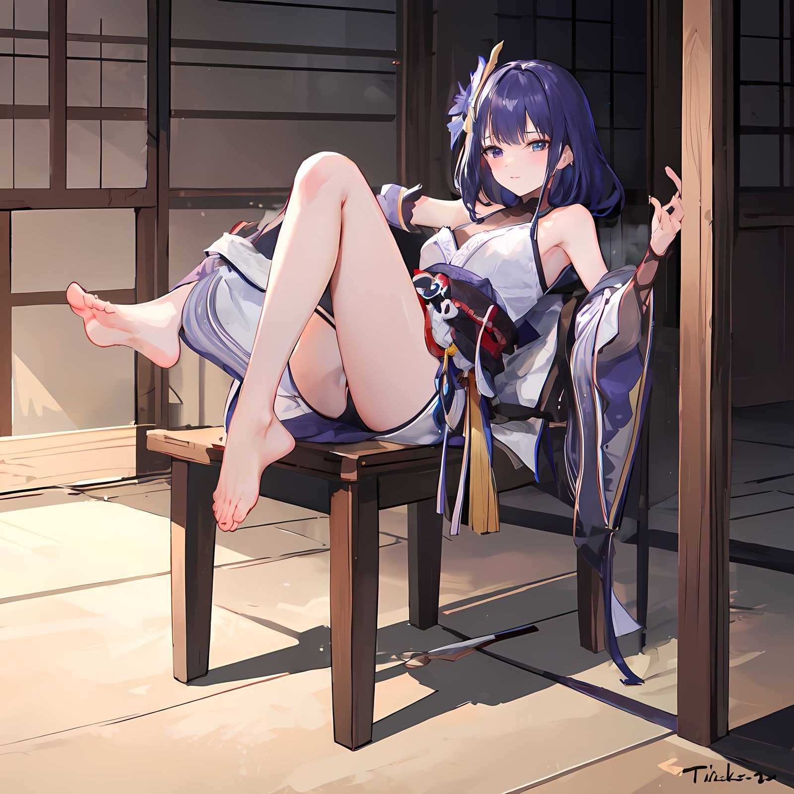 雷电将军好美啊-基础二次元喜欢原神的