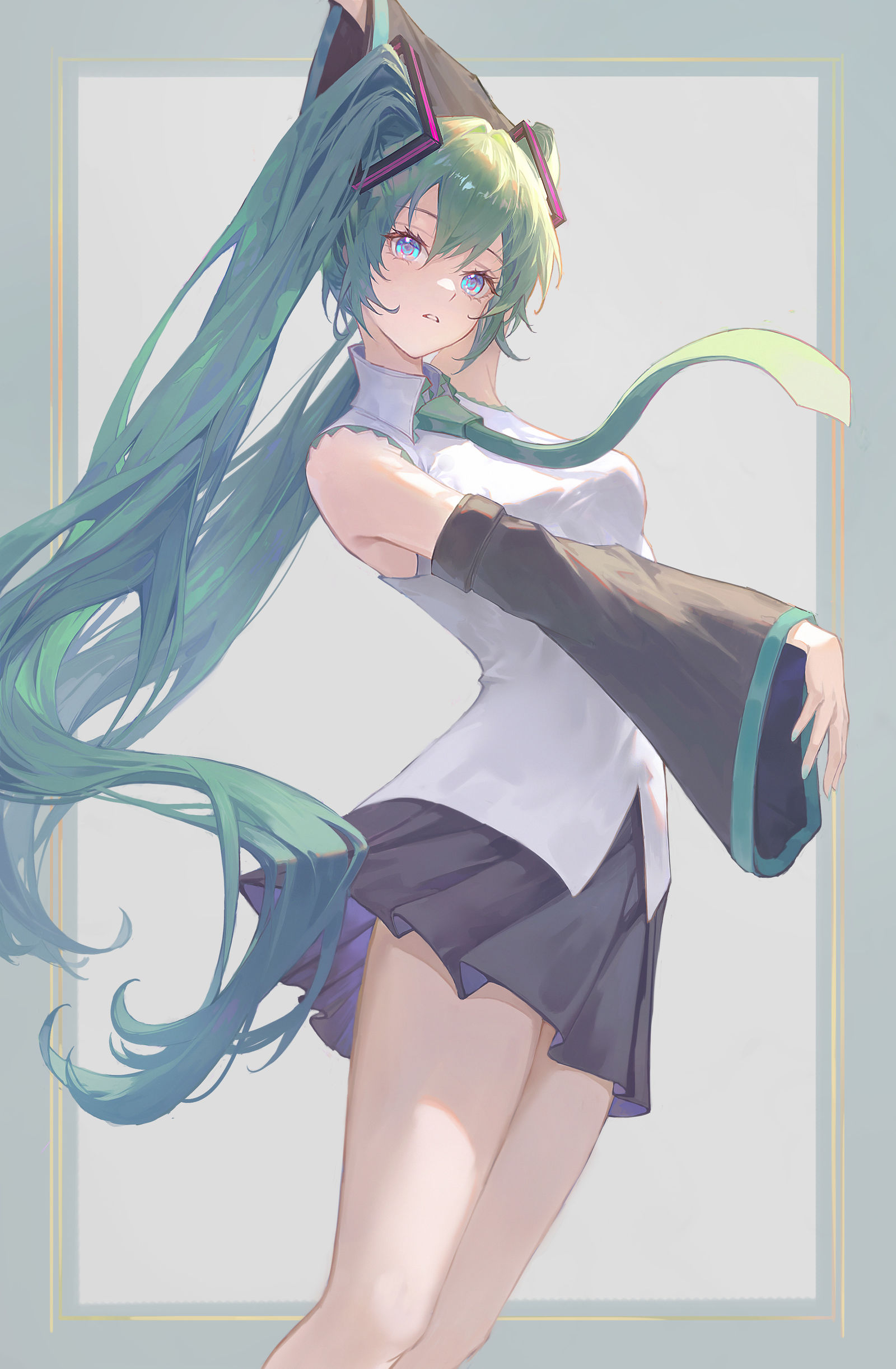 画个MIKU-人物插画二次元女