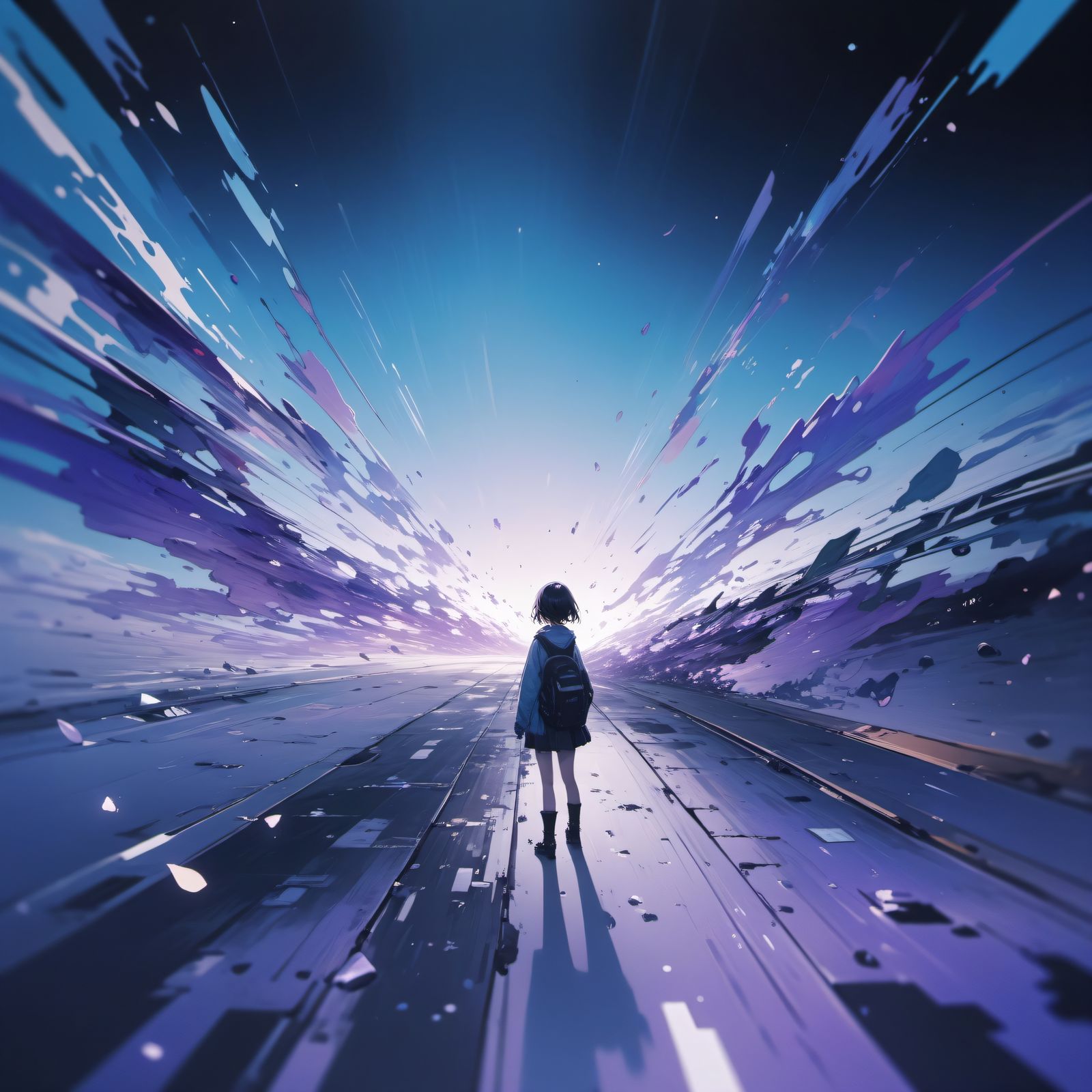 落日中的余晖-二次元大模型落日少女