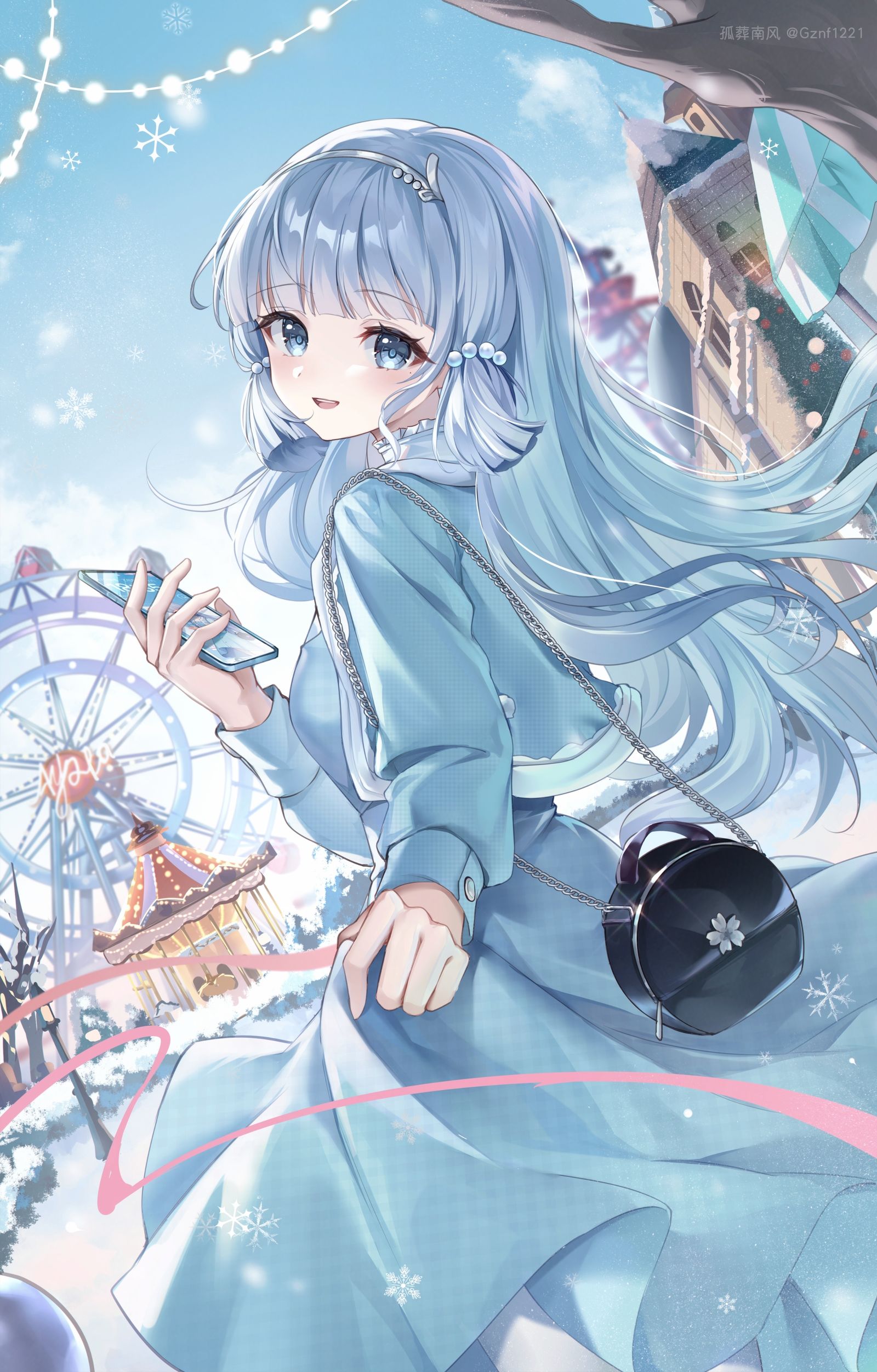 绫华x一加插画图片壁纸