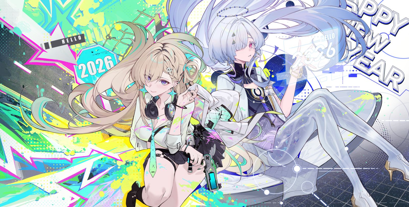 happy 2026插画图片壁纸