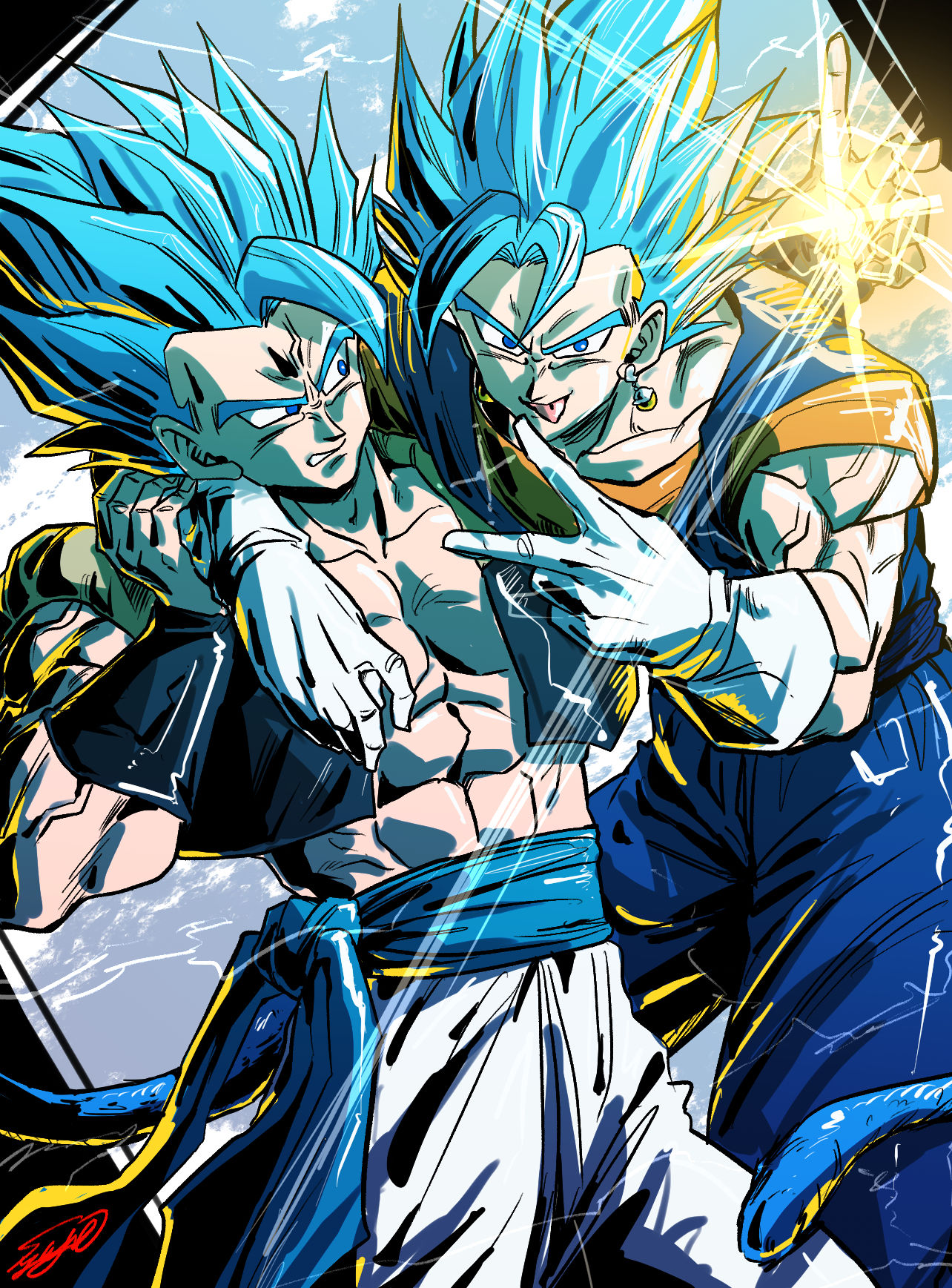 蓝焰双王头像同人高清图