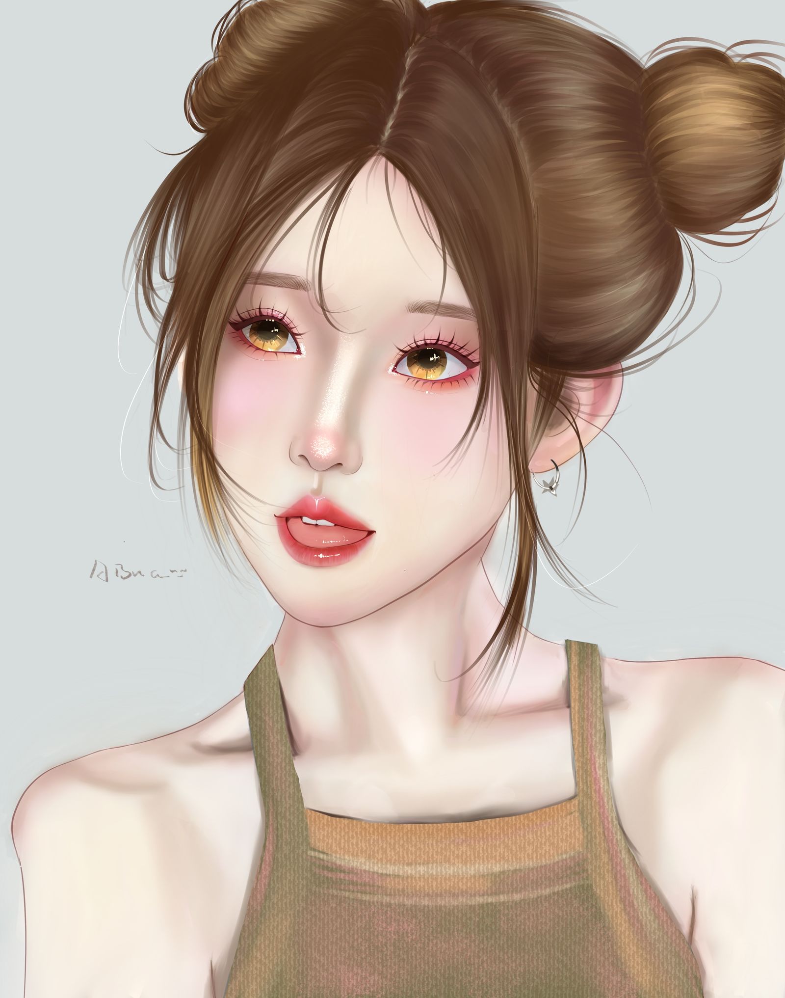 甜美头像插画图片壁纸