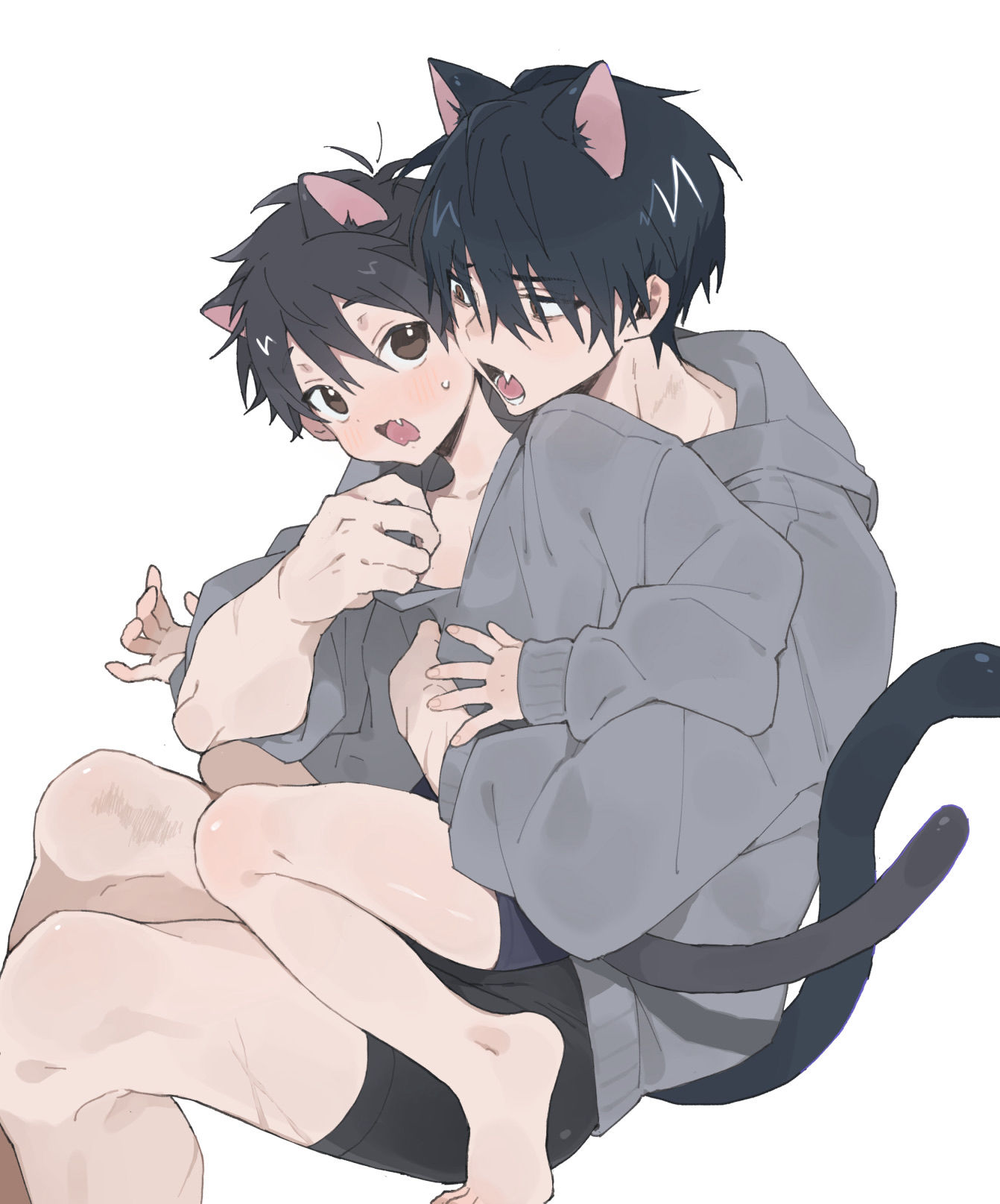 ねこみみおにしょた插画图片壁纸