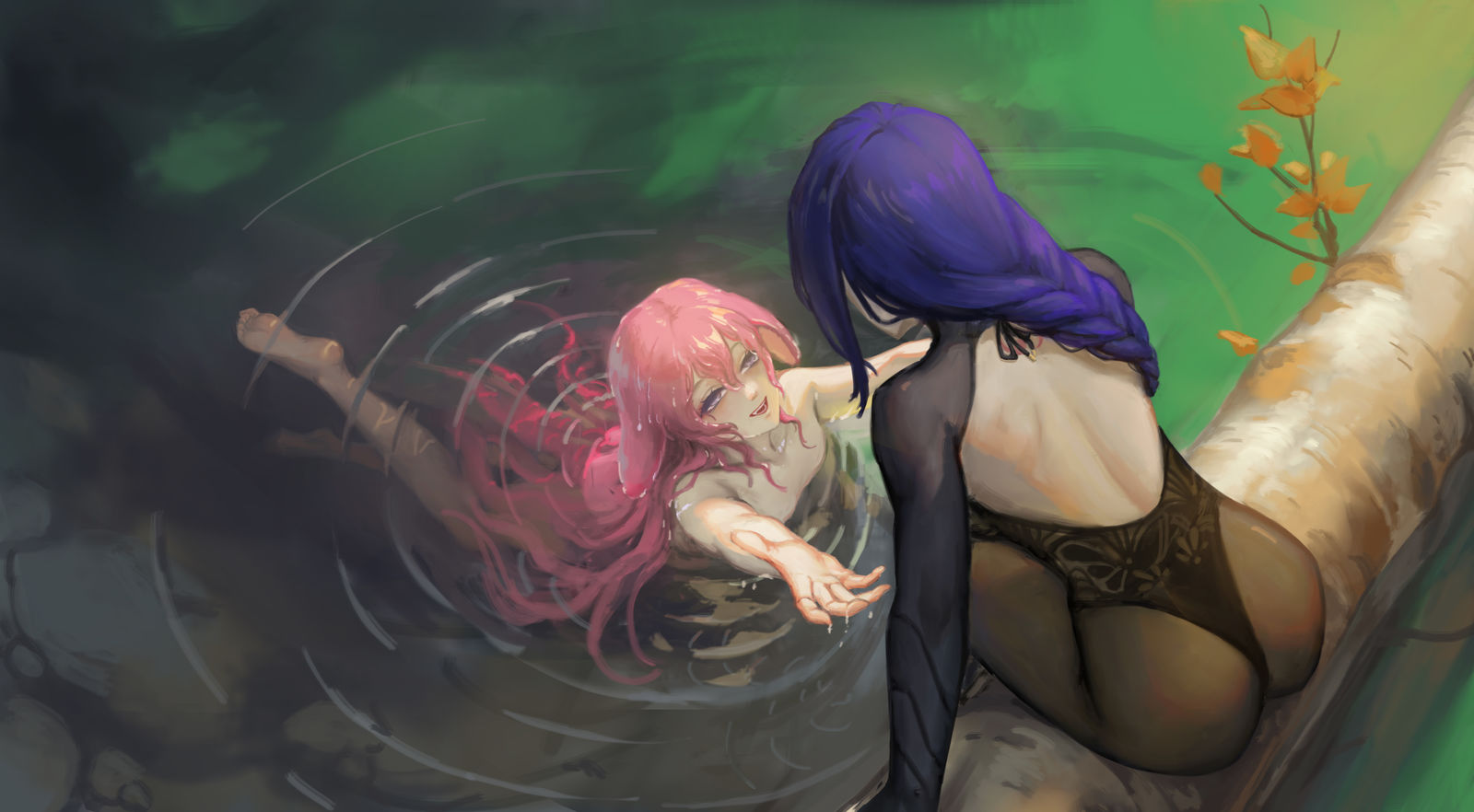 原神 雷电将军八重神子头像同人高清图