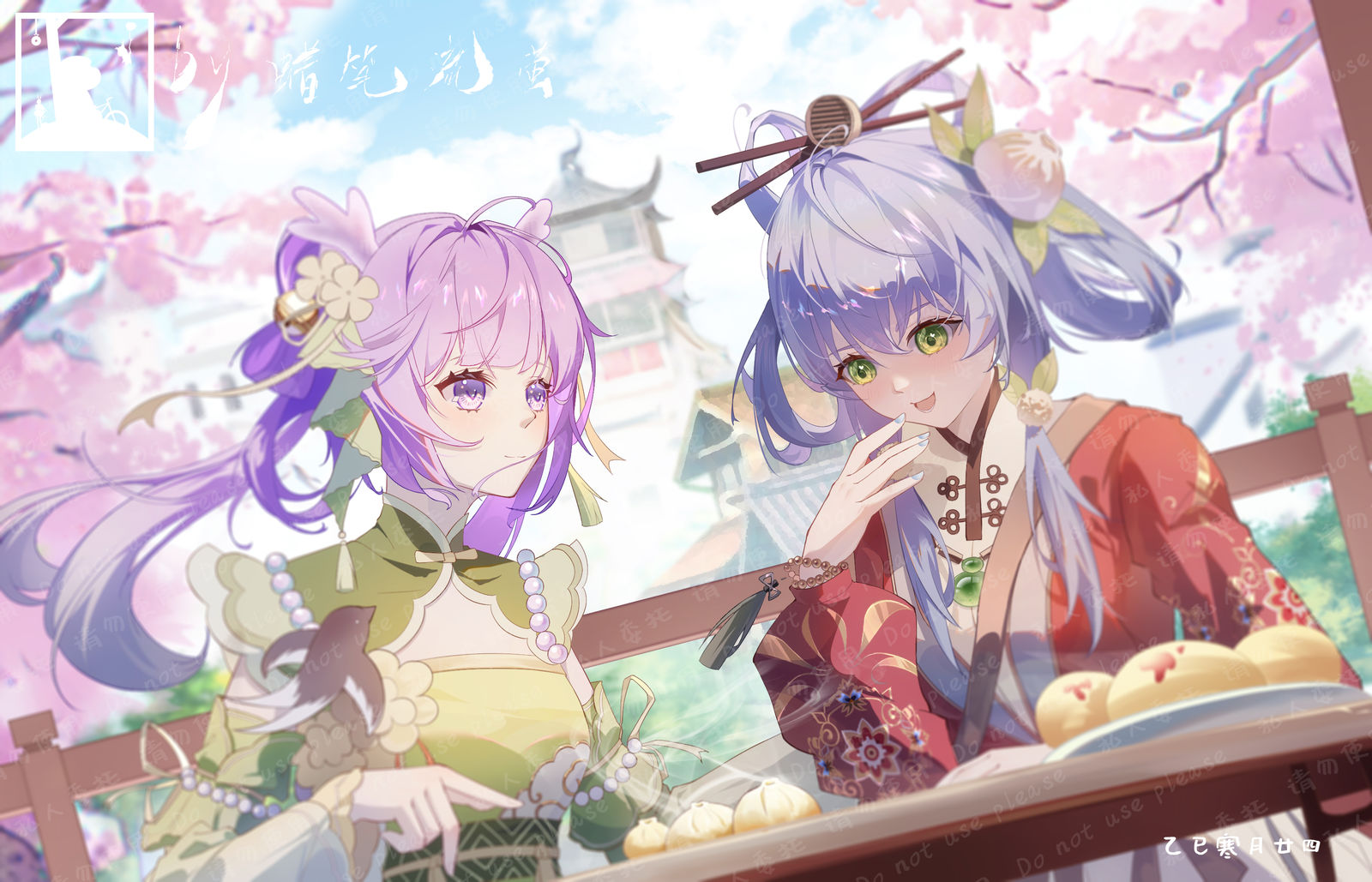 小鹿玲桃桃和洛天依头像同人高清图