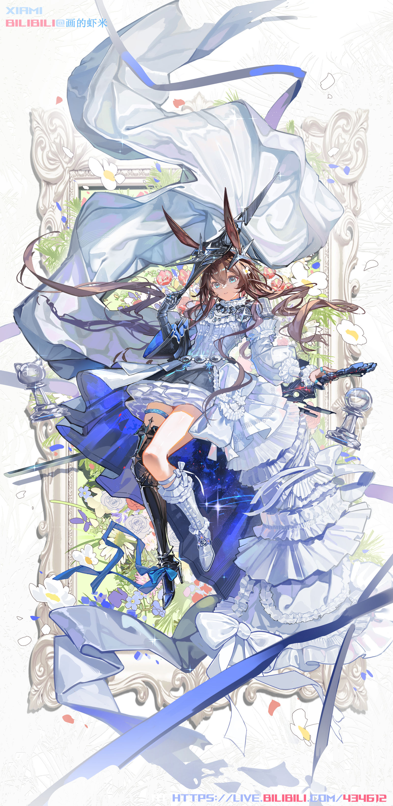 兔兔生日快乐-插画少女