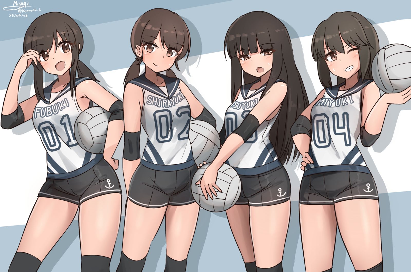 吹雪型バレー部的なラクガキ头像同人高清图