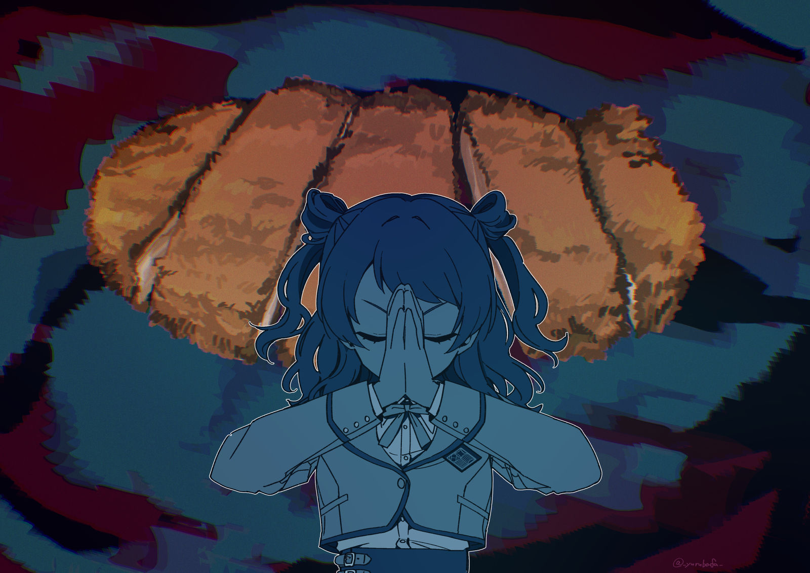 とんかつの衣解体センター插画图片壁纸