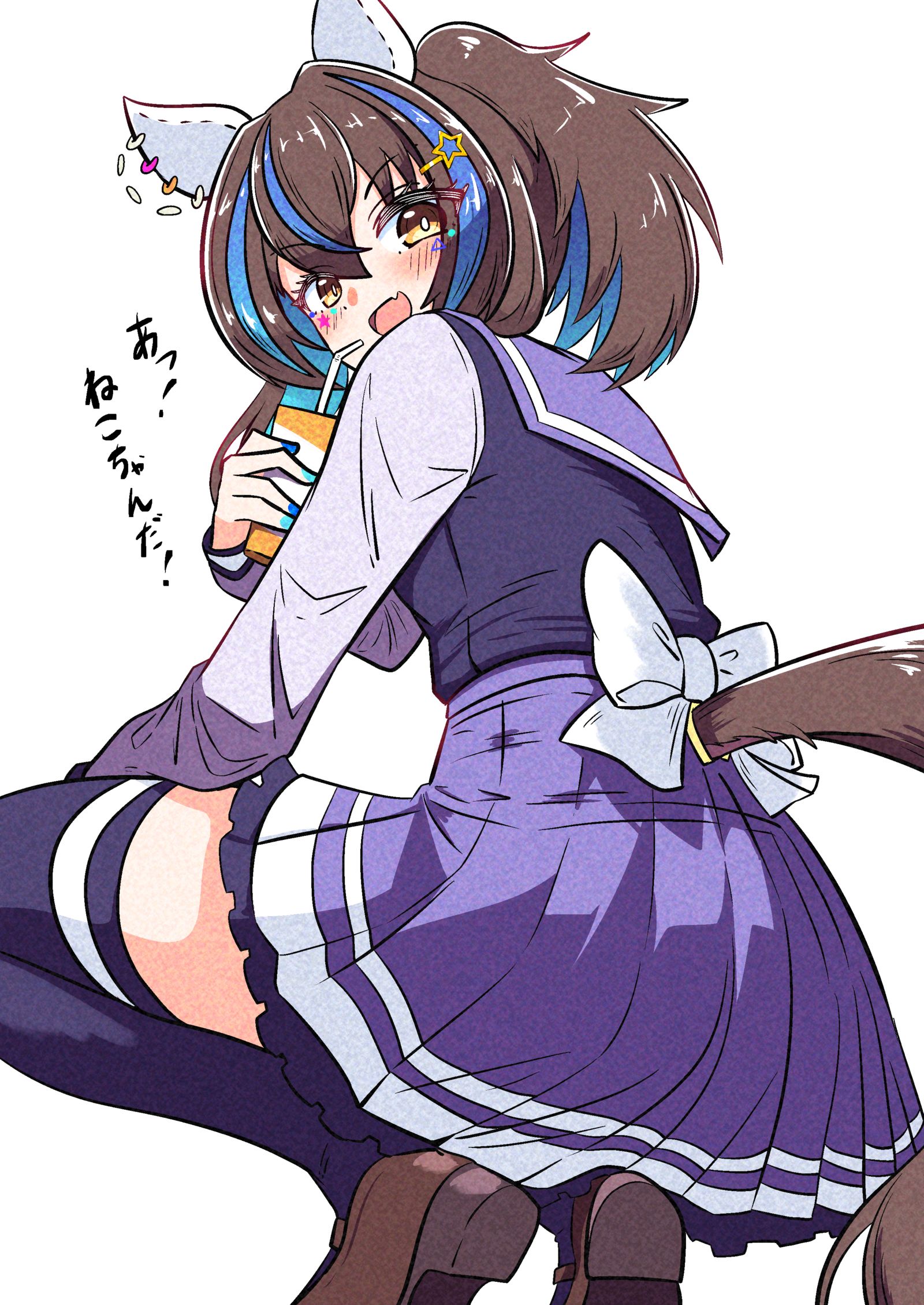  「にゃ～ん」插画图片壁纸